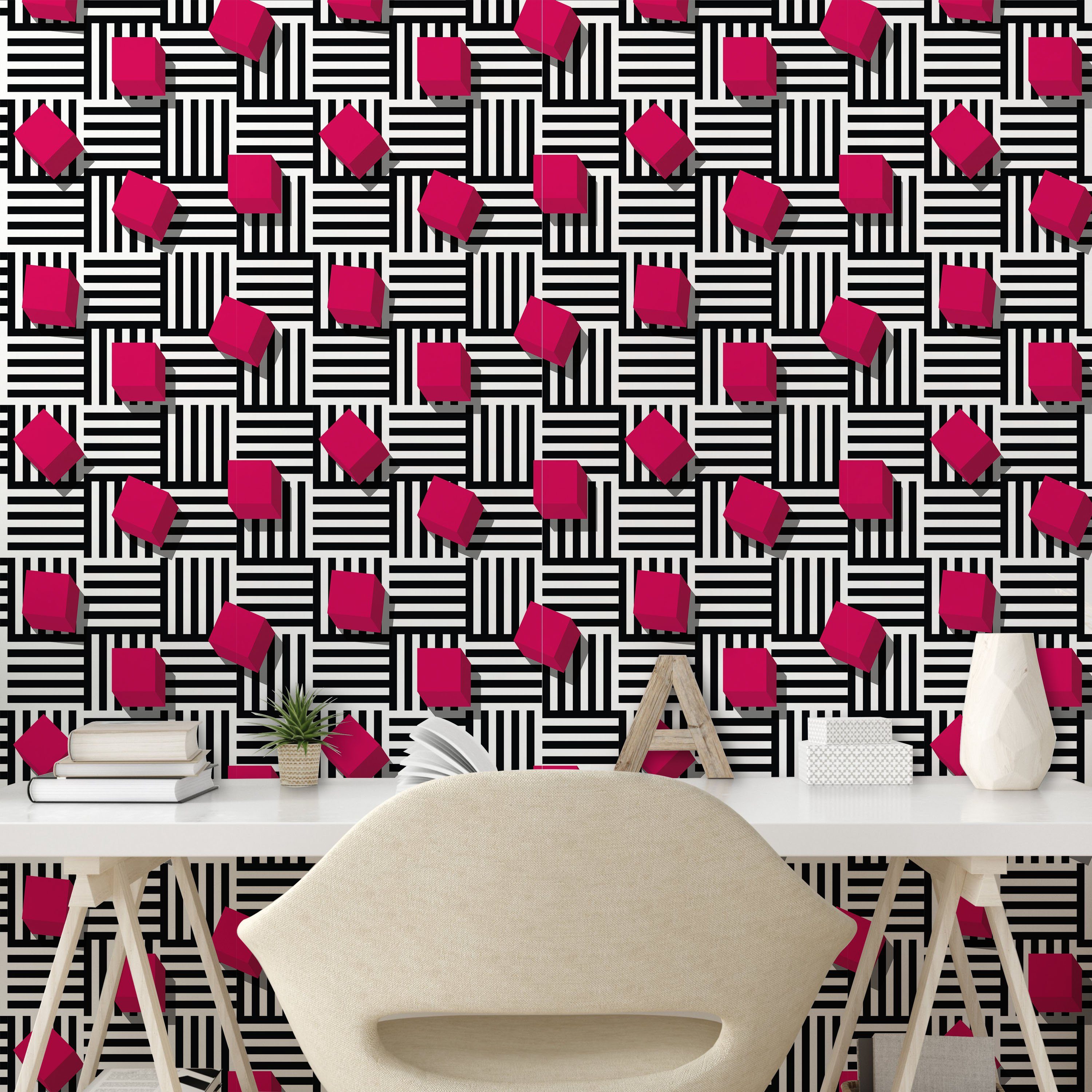 Zimmer Küchenakzent, Abakuhaus Teen Geometrisch Wohnzimmer selbstklebendes Vinyltapete