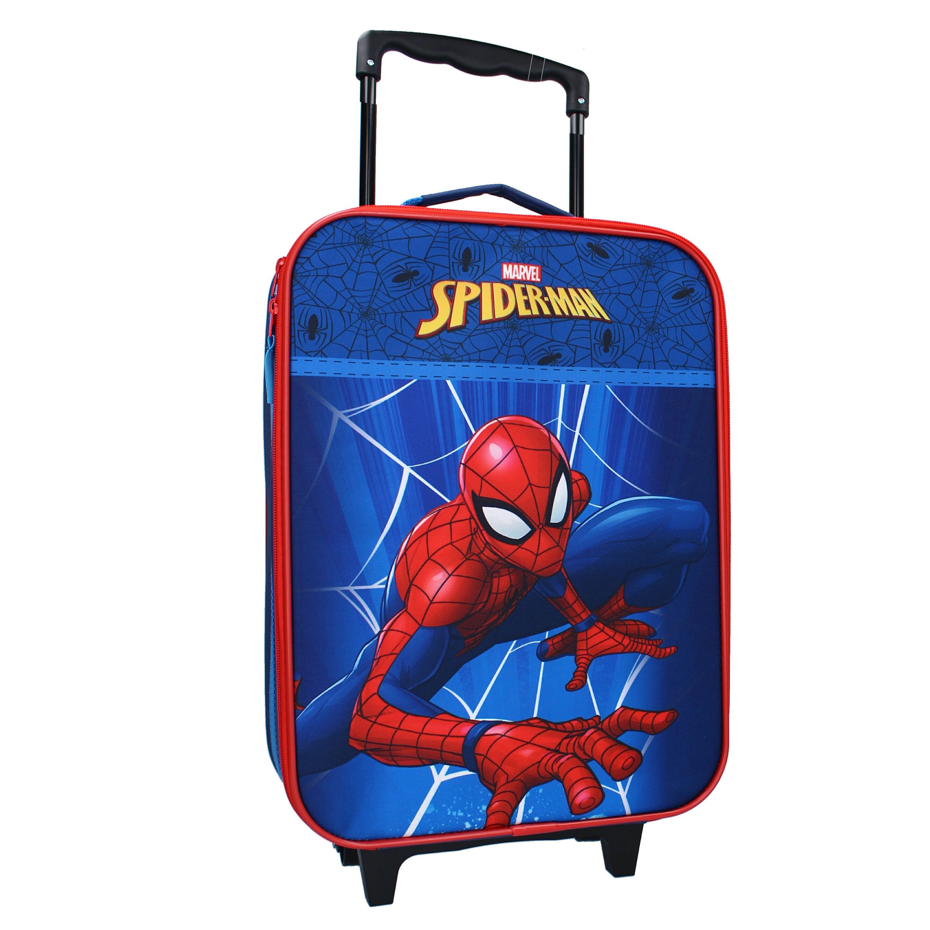 MARVEL Kinderkoffer Spiderman Trolley Kindertrolley, 2 Rollen