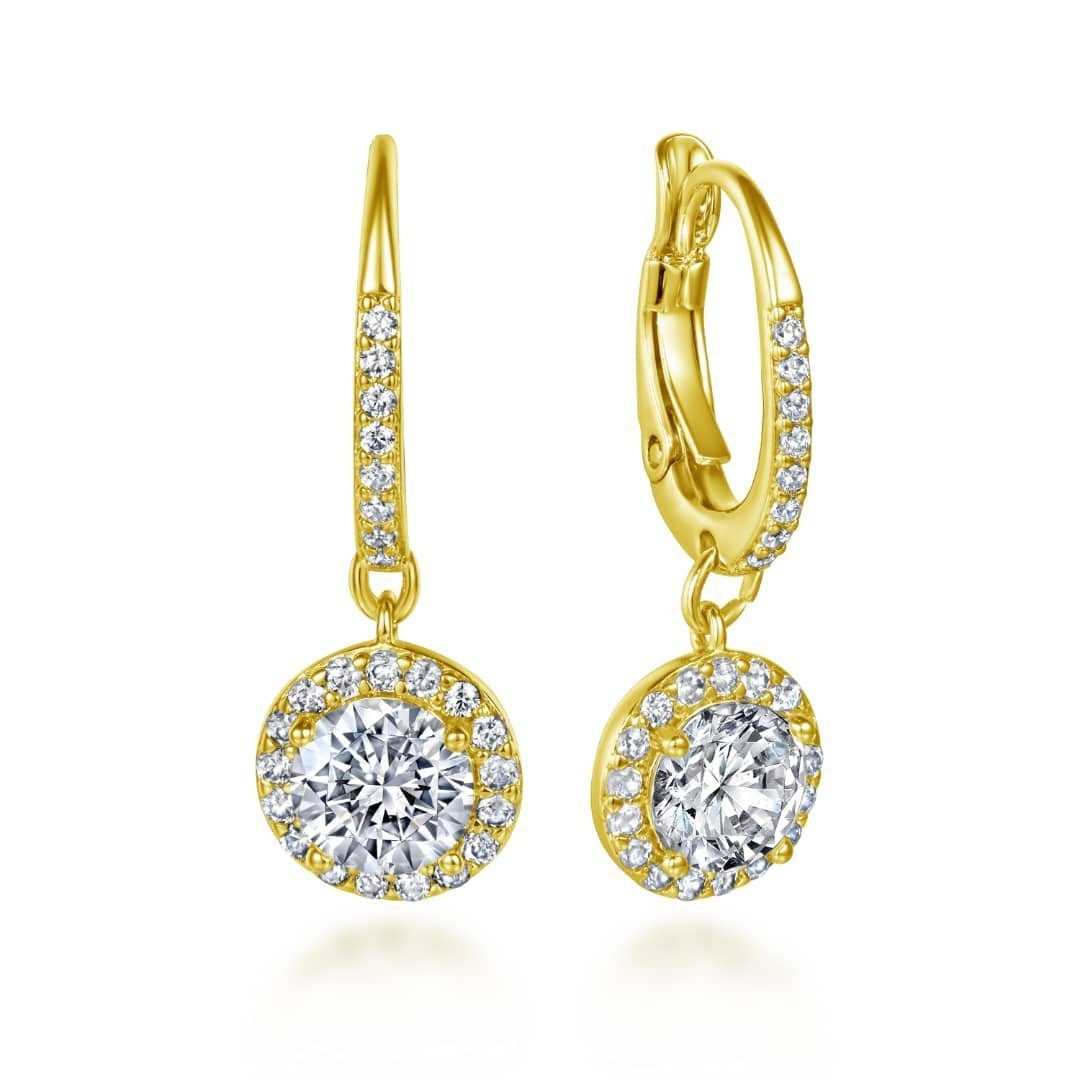 Lisandra Scott Paar Creolen Ohrringe Kristallpavé mit Steinen und Tropfen Anhänger Ювелирные изделия, Strahlende Zirkonia-Tropfen, handgefertigt für große Augenblicke