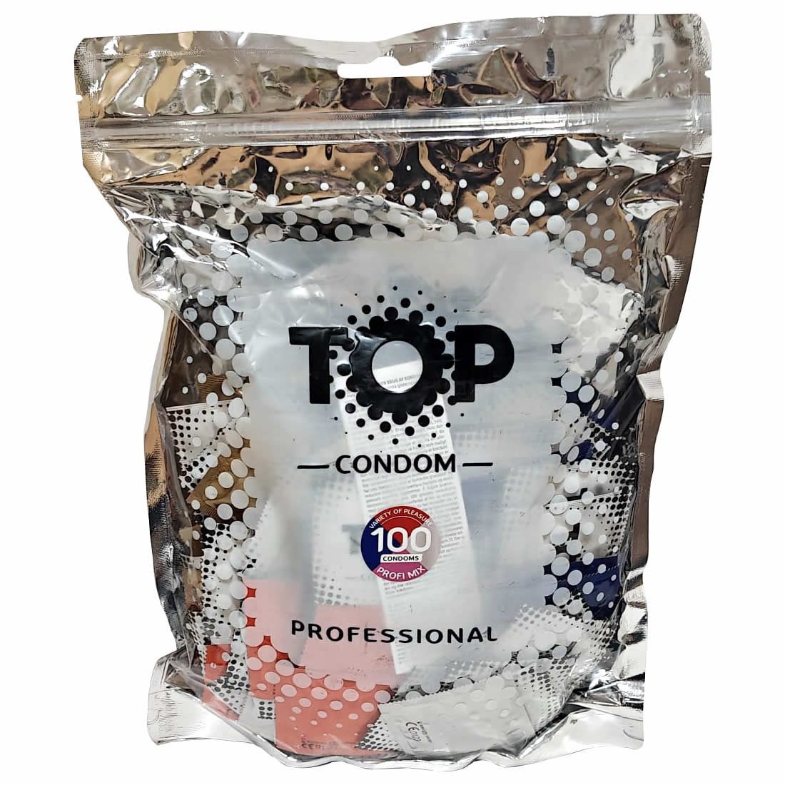 TOP Condoms Kondome All Star Pack – Variety of Pleasure Beutel mit, 100 St., abwechslungsreiche Kondome, Kondome mit verschiedenen Wandstärken