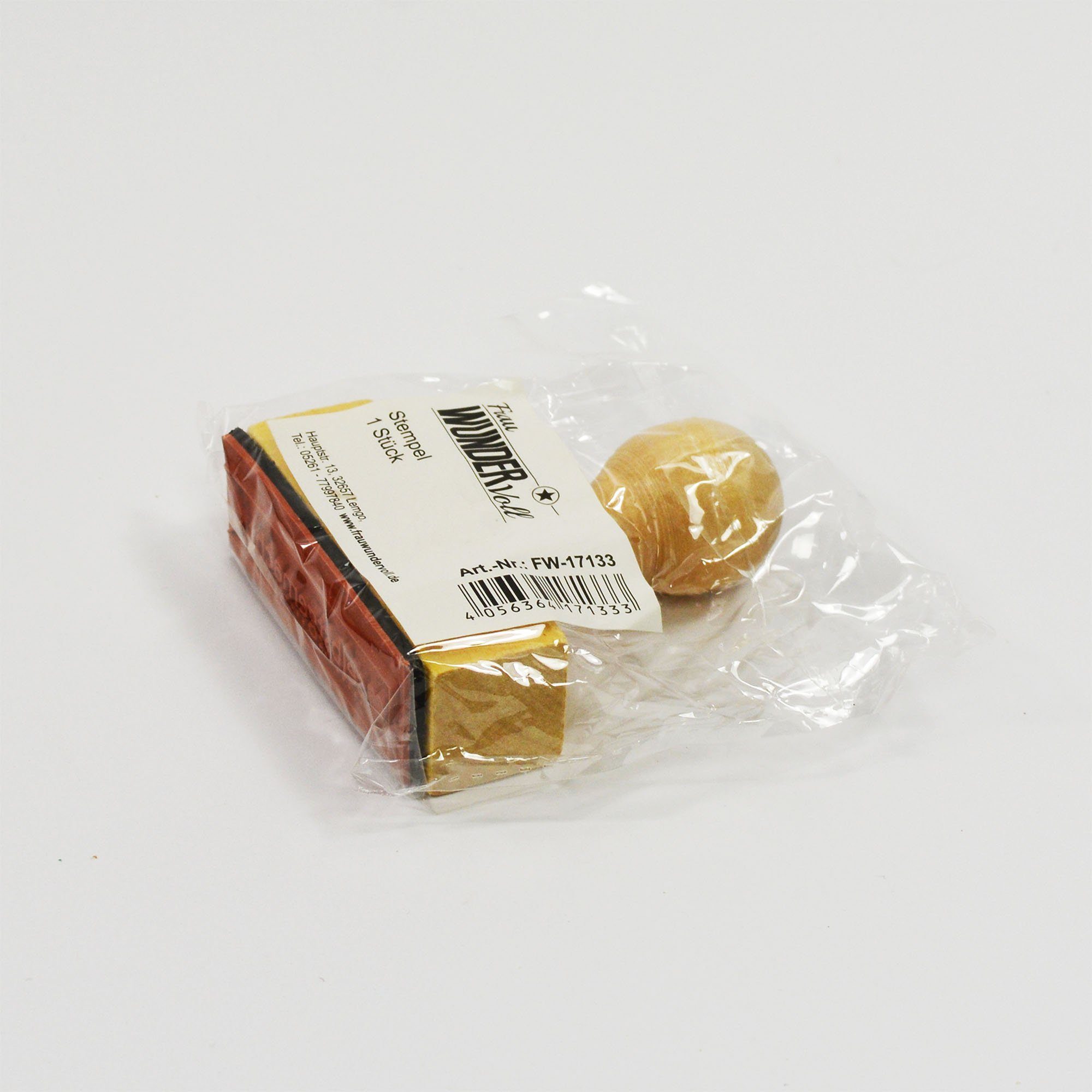 Frau WUNDERVoll Stempel Stempel – Selbstgemacht - aus Holz, Schrift-/ Motivgröße: 5,8 x 1,3 cm