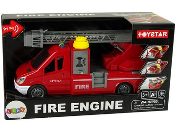 LEAN Toys Spielzeug-Auto Feuerwehrauto Wasser Lichter Feuerwehr Auto Schlauch Sound Lichteffekt