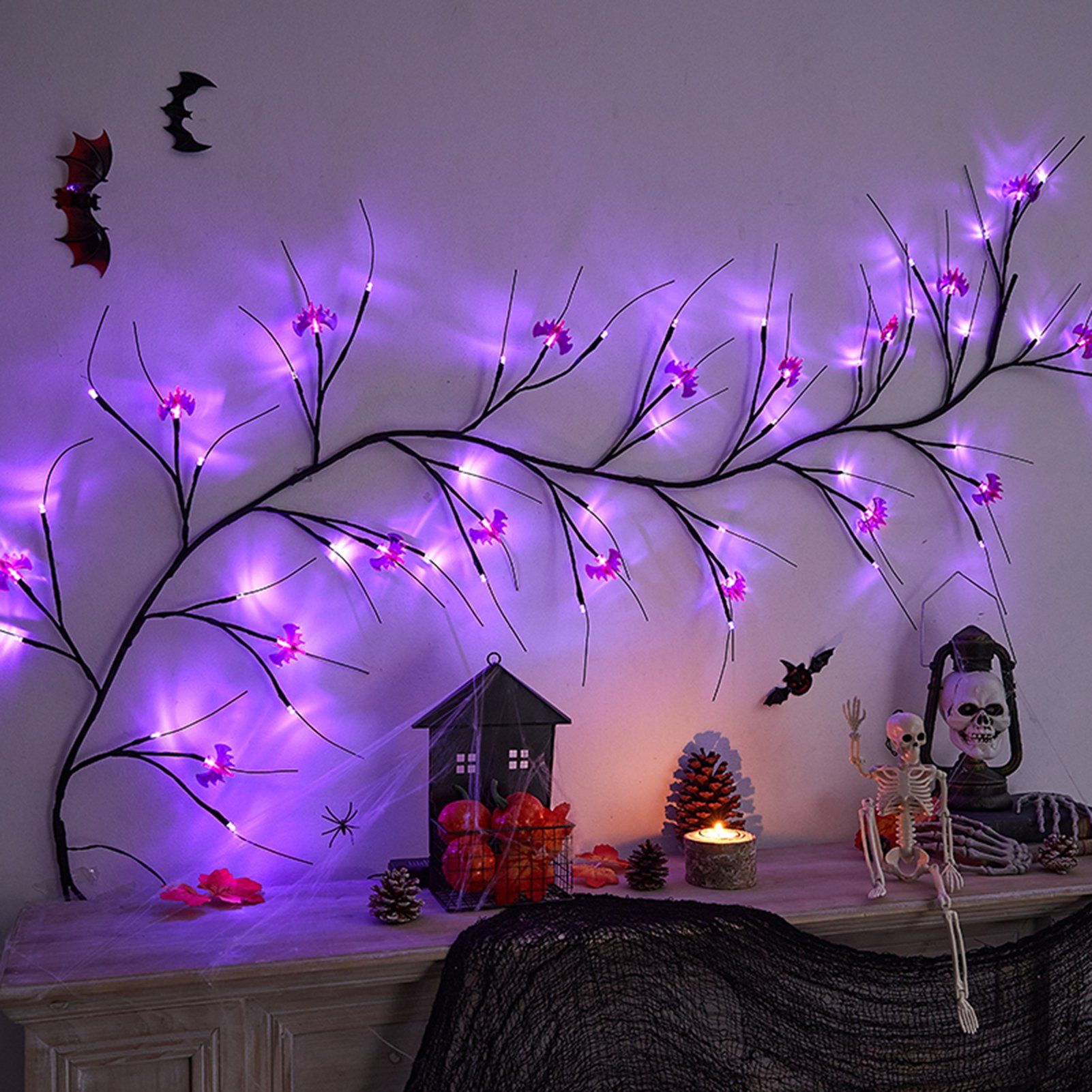 Rutaqian Lichterkette Halloween Deko Lichterkette, Halloween Lichter 