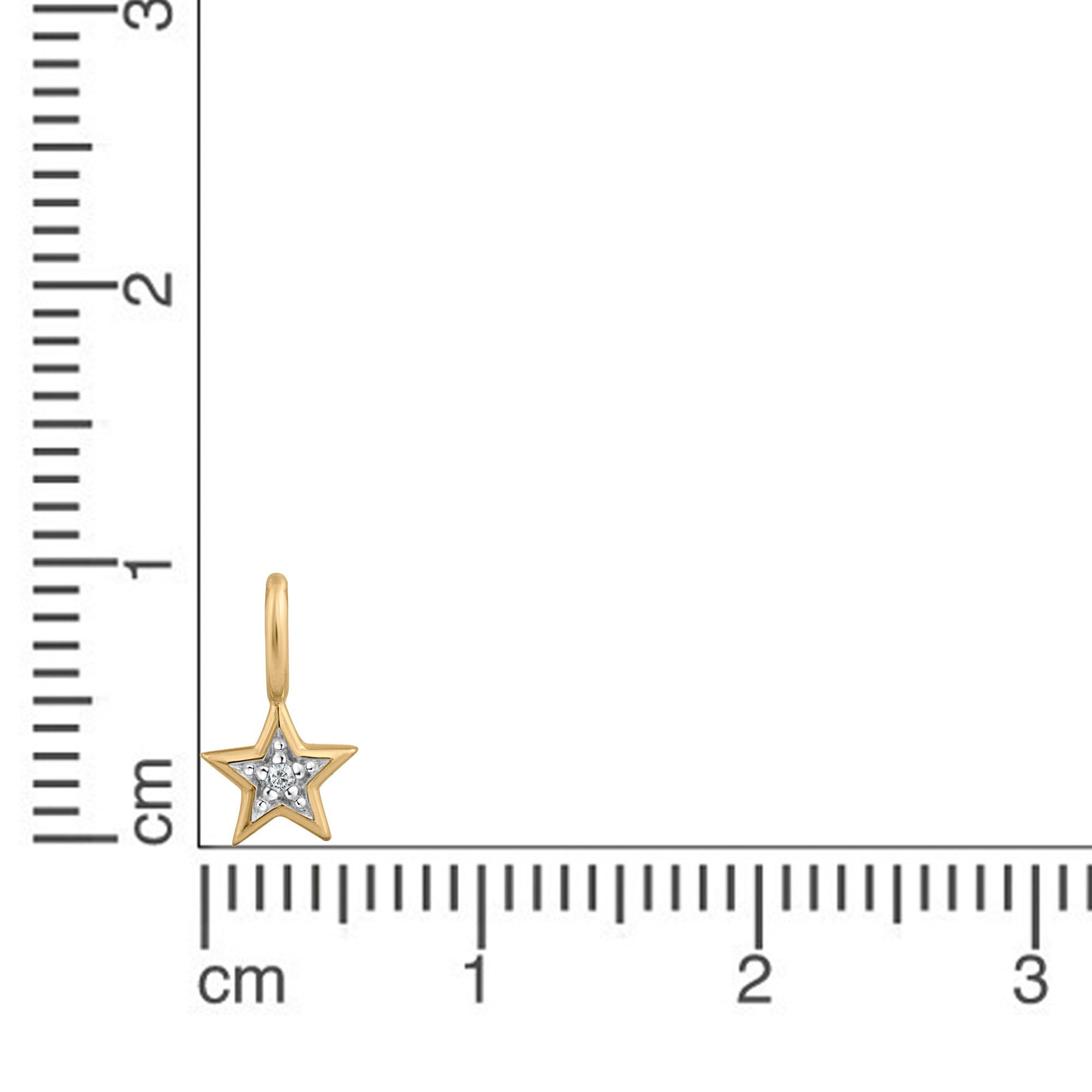 Orolino Kettenanhänger 585 Gold Stern-Motiv Brillant 0,005ct