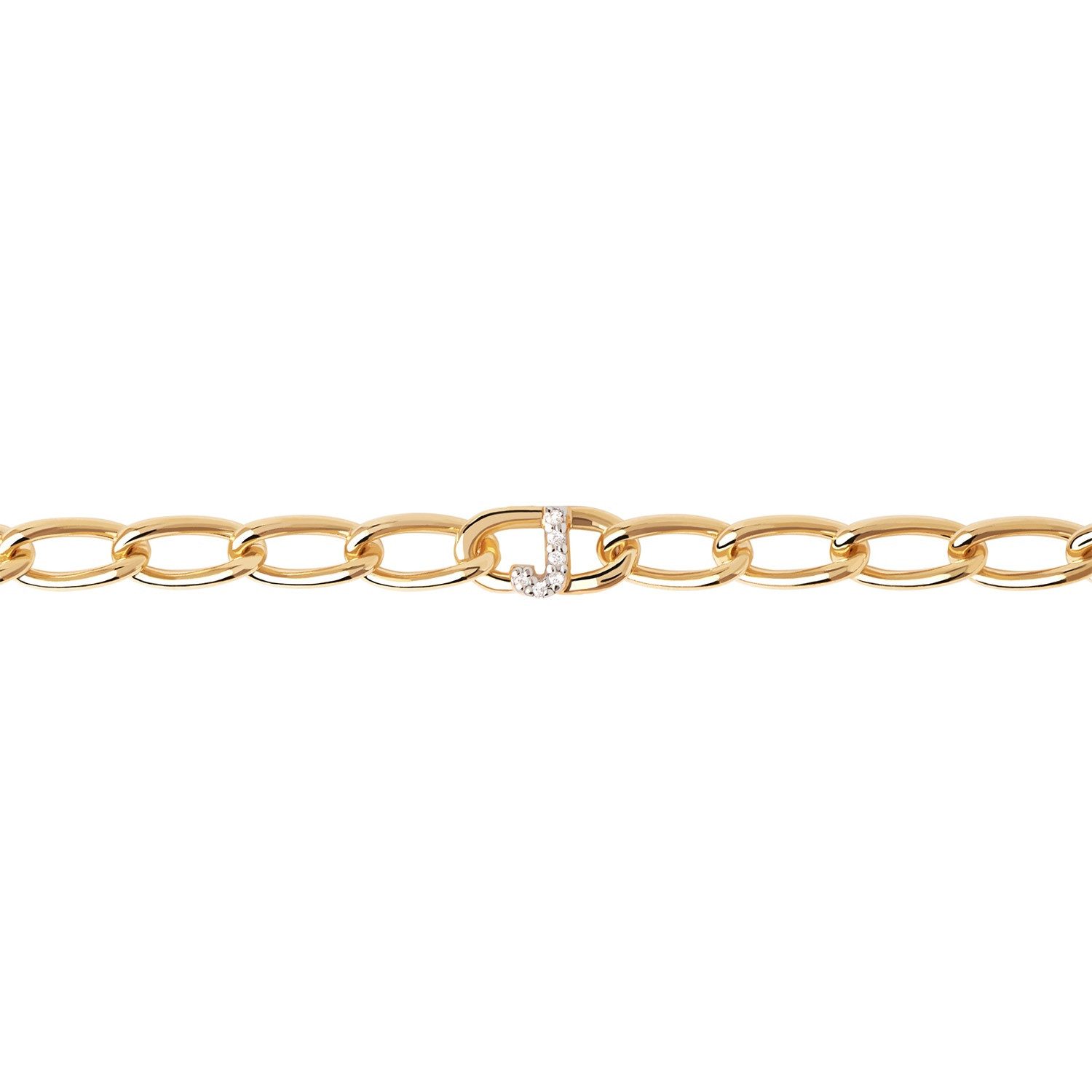 P D Paola Gliederarmband Damen-Buchstabe J Mini vergoldet
