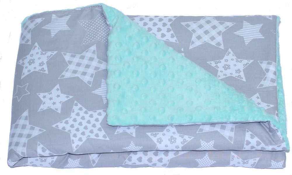 Einschlagdecke Babyschale mit Babydecke Wende MINKY Kapuze Baby 14 Primawela Zweiseitig,