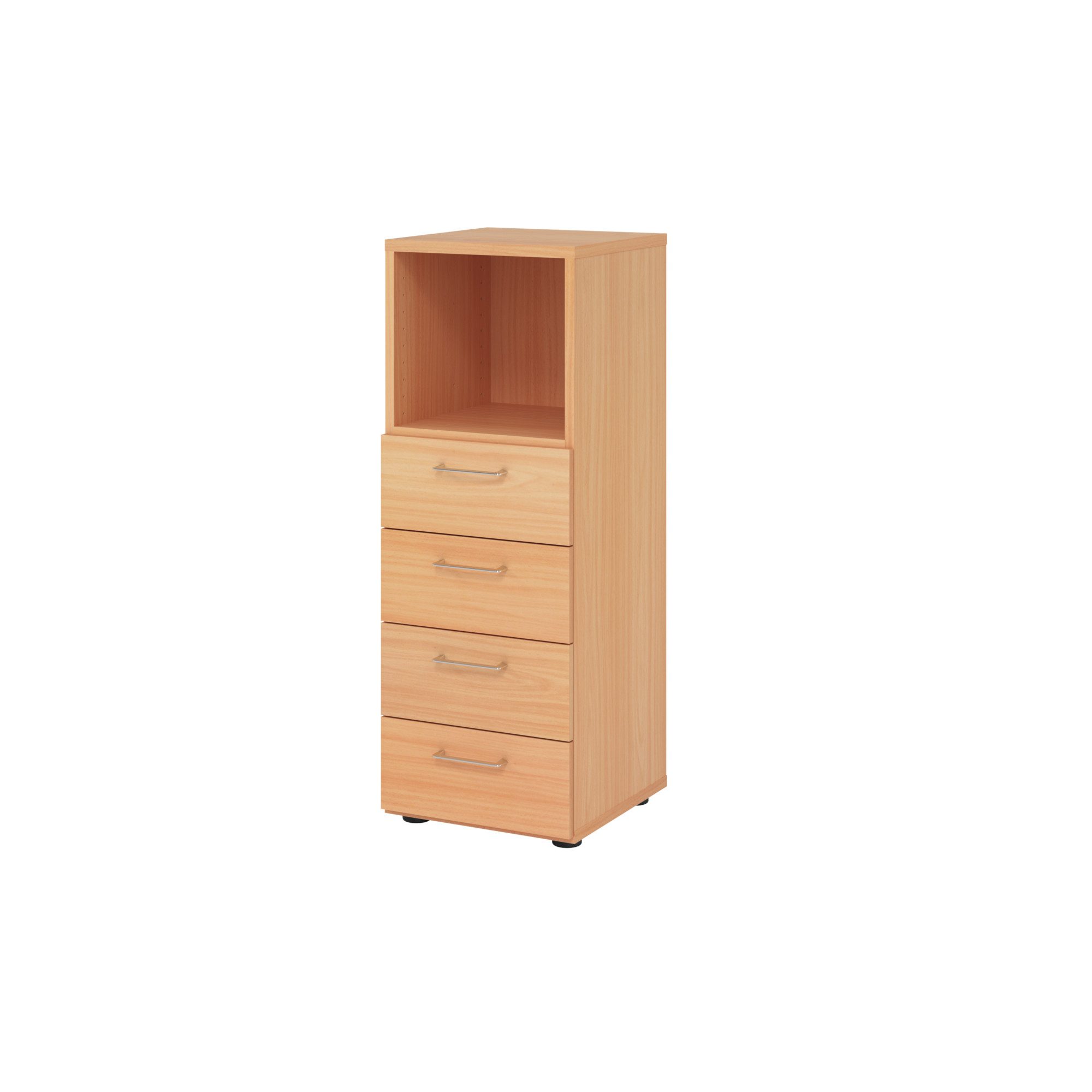 Aktenschrank Regal 3OH 4 Schübe Buche/Buche