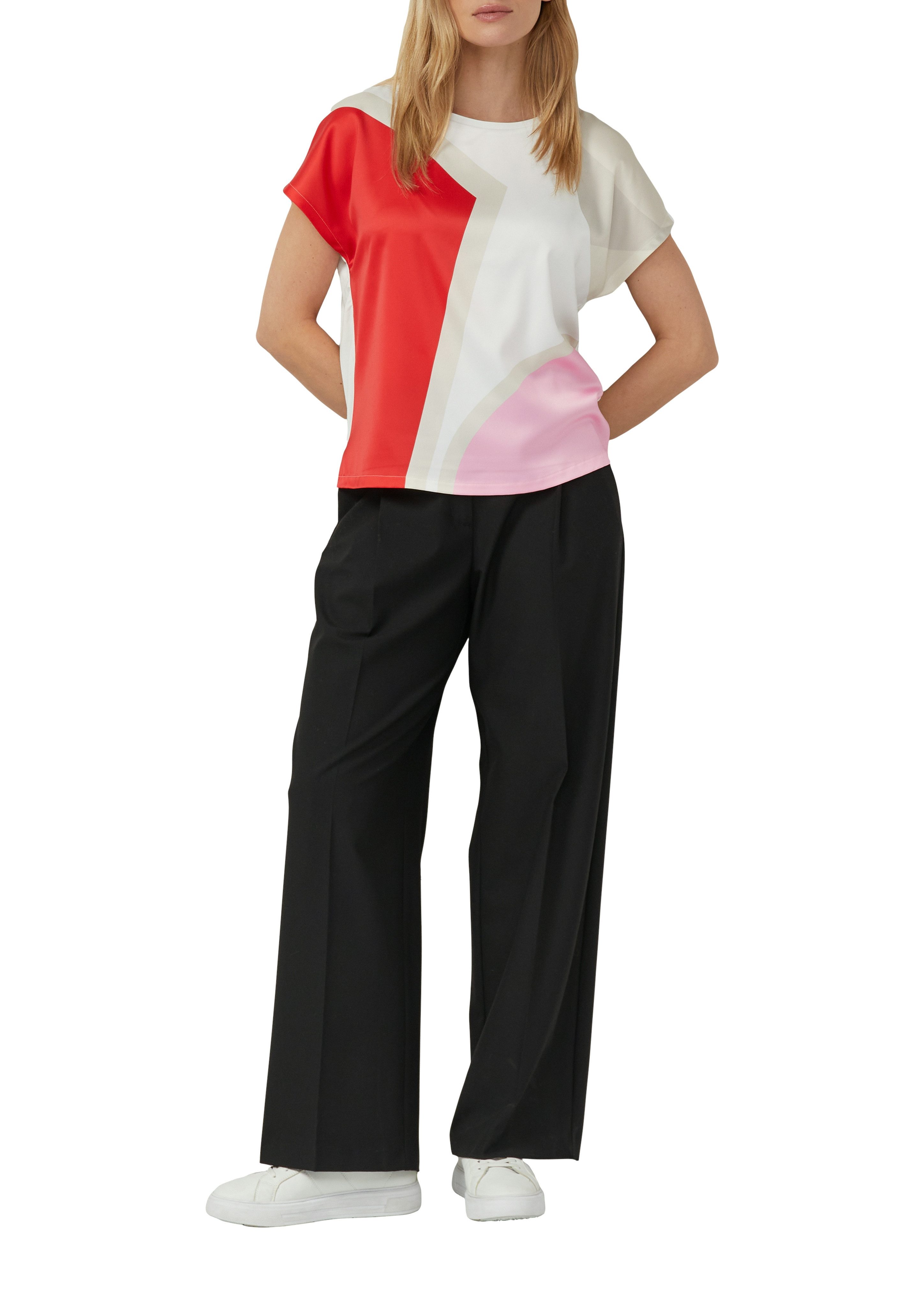 s.Oliver BLACK LABEL T-Shirt mit grafischem Muster günstig online kaufen