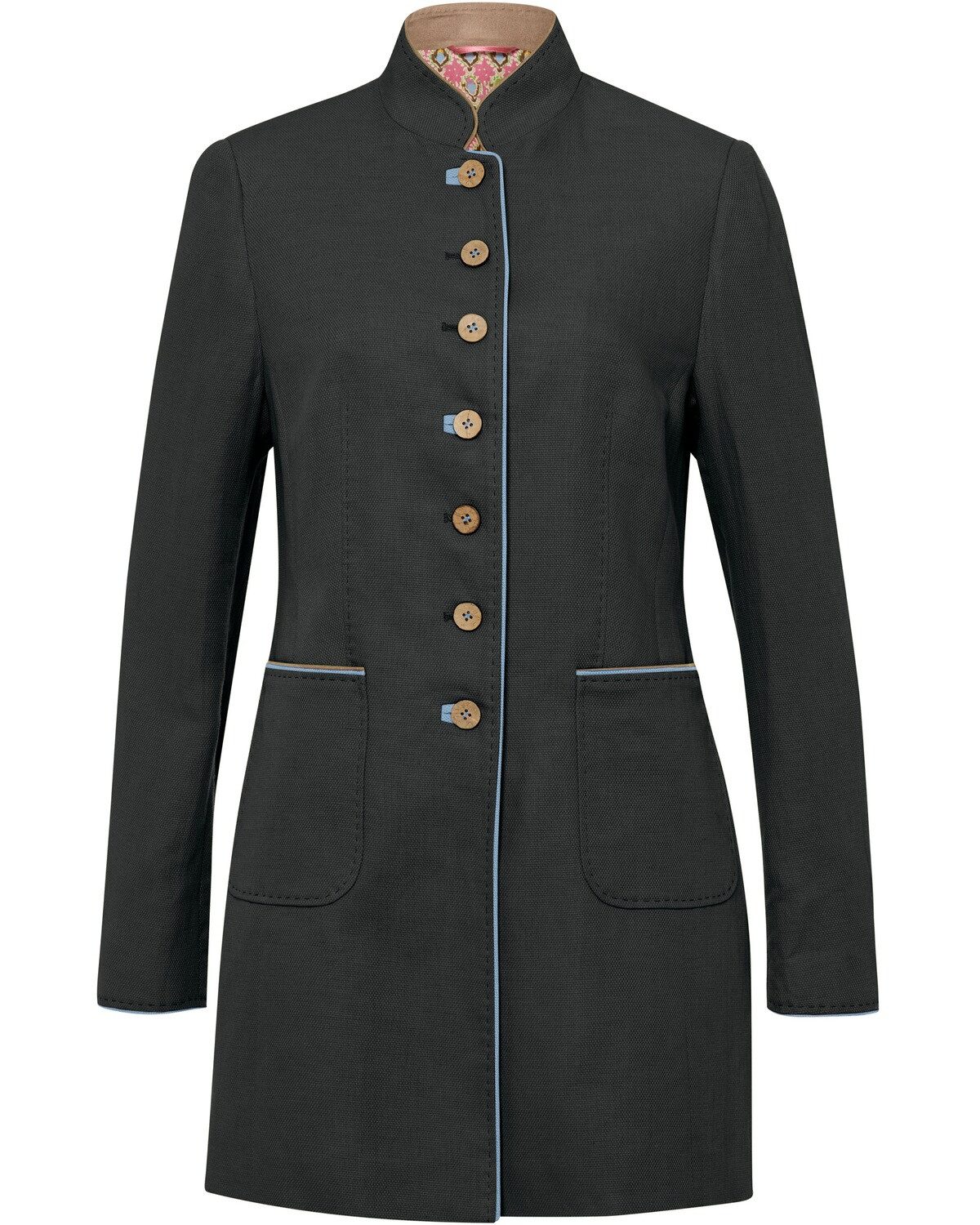 Longblazer Gehrock mit Kontrast