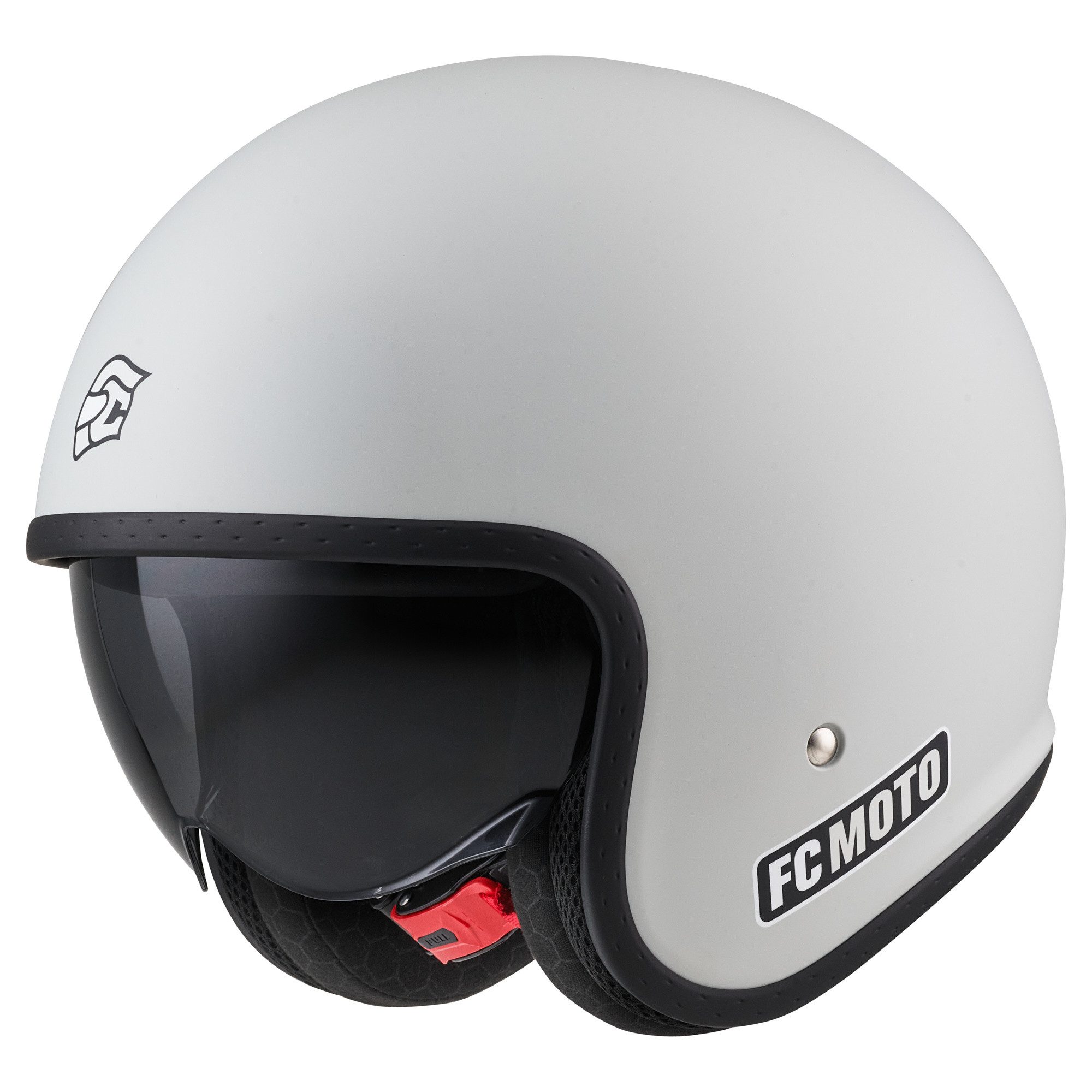 FC-Moto Motorradhelm G-295 Jethelm, herausnehmbares Innenfutter,integriertes Sonnenvisier