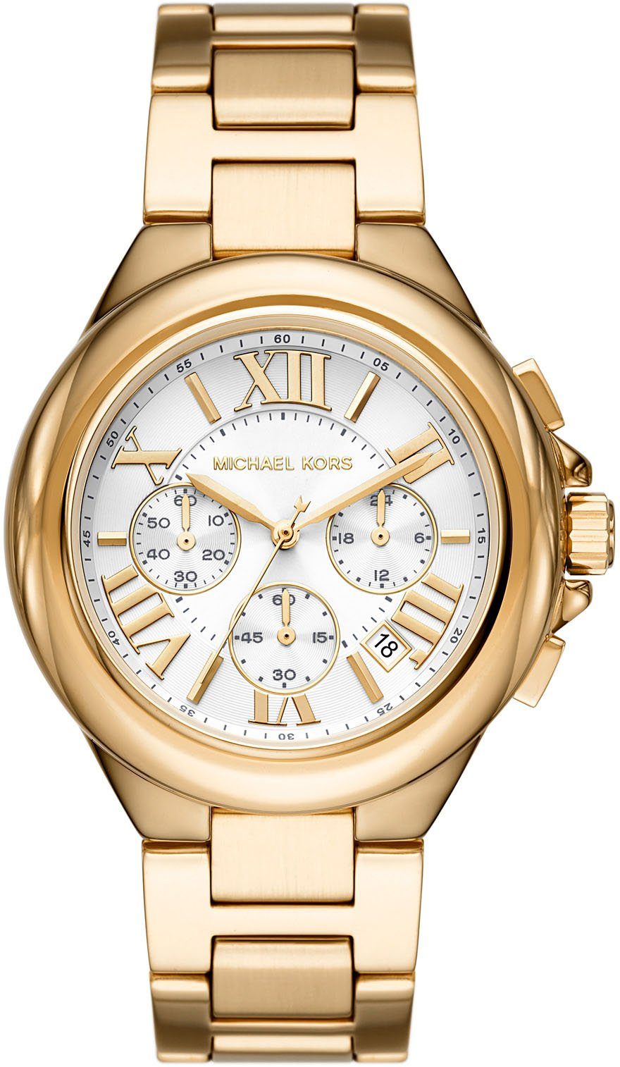 MICHAEL KORS Chronograph CAMILLE MK7270, Quarzuhr, Armbanduhr, Damenuhr, Stoppfunktion, Edelstahlarmband