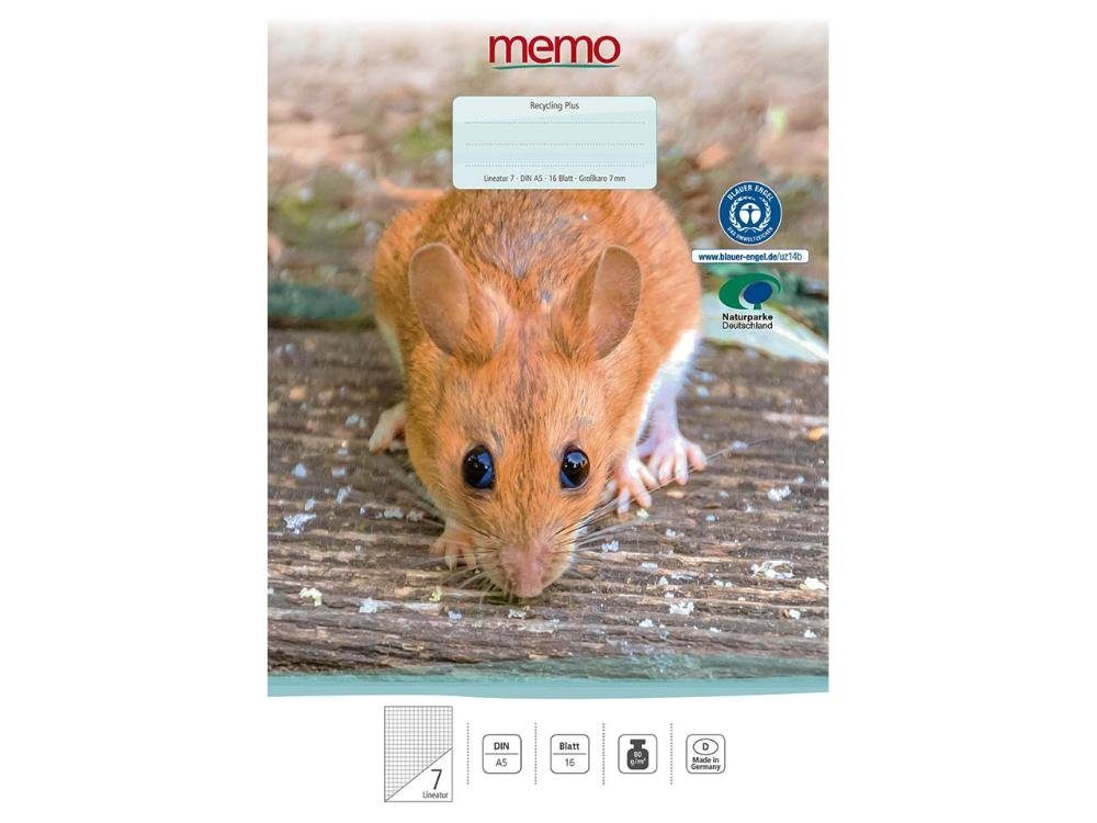 memo Schulheft memo Grundschulheft DIN A5, Lineatur 7