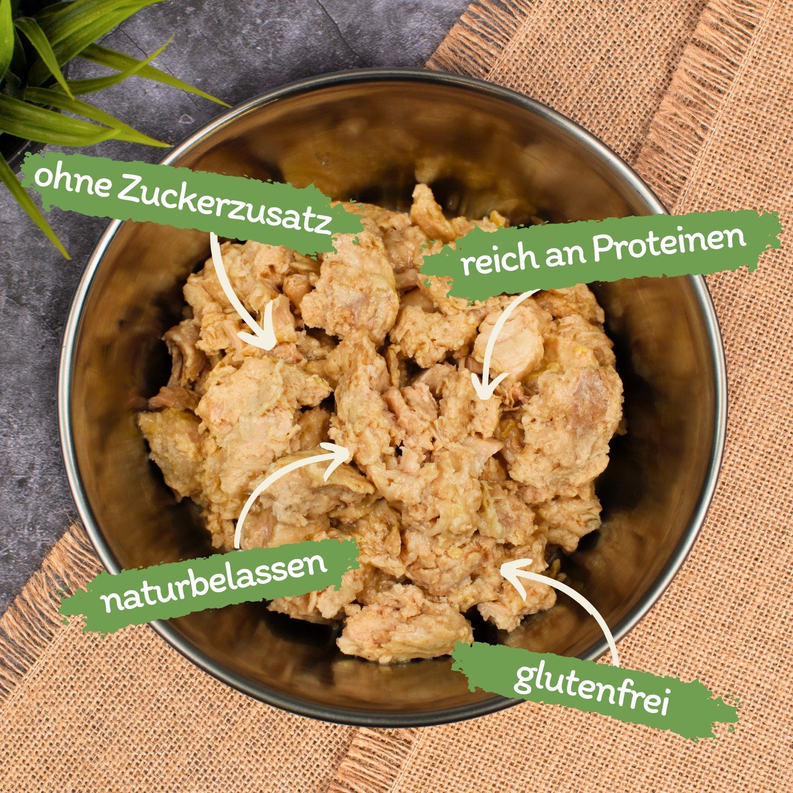 Lecker.Pet 6 x 400 g Lecker.Pet® Balu's 100 % Huhn und Truthahn Nassfutter Huhn, Ergänzungsfutter für: Katze