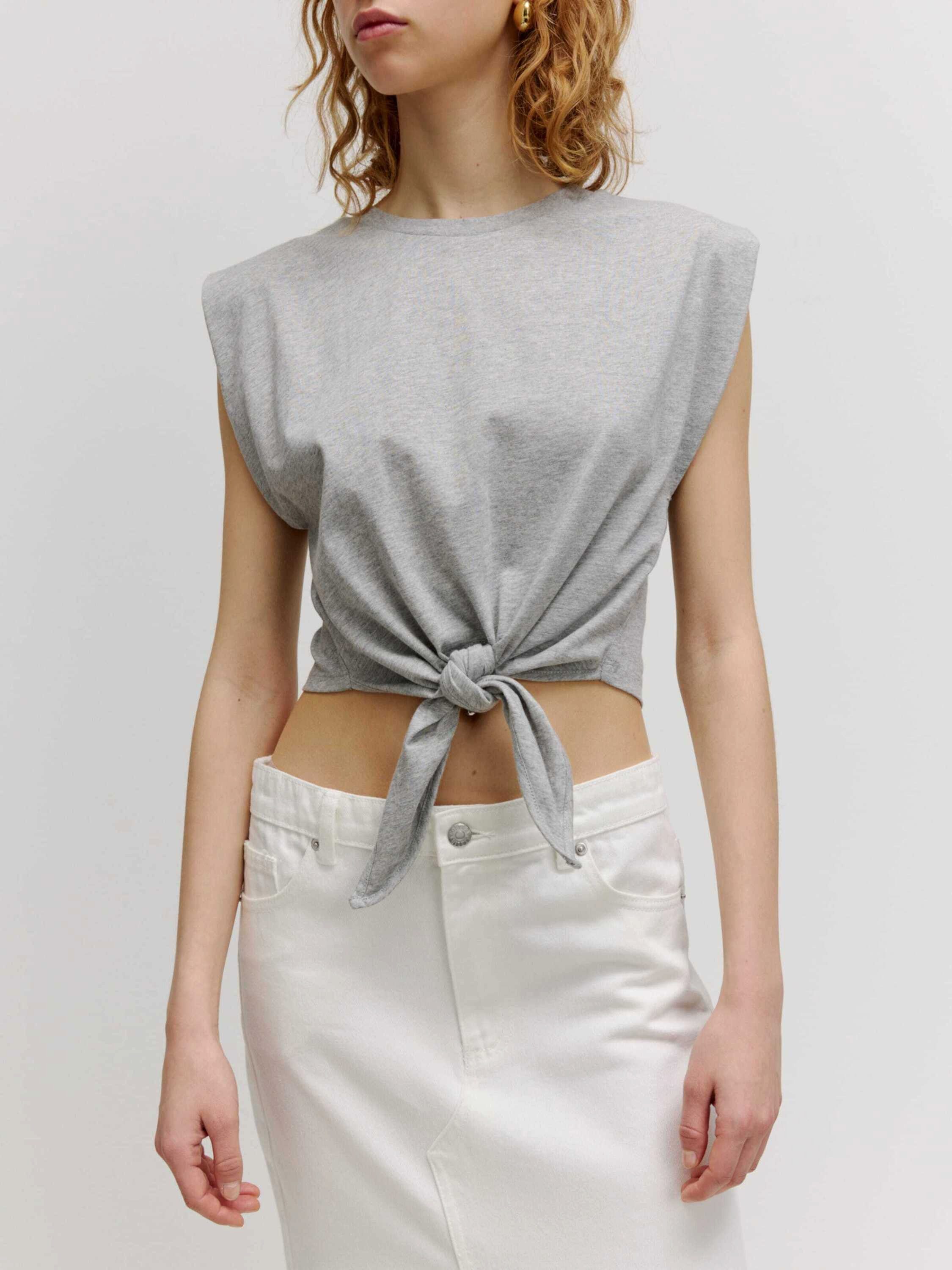 EDITED Rundhalsshirt Silja (1-tlg) Drapiert/gerafft