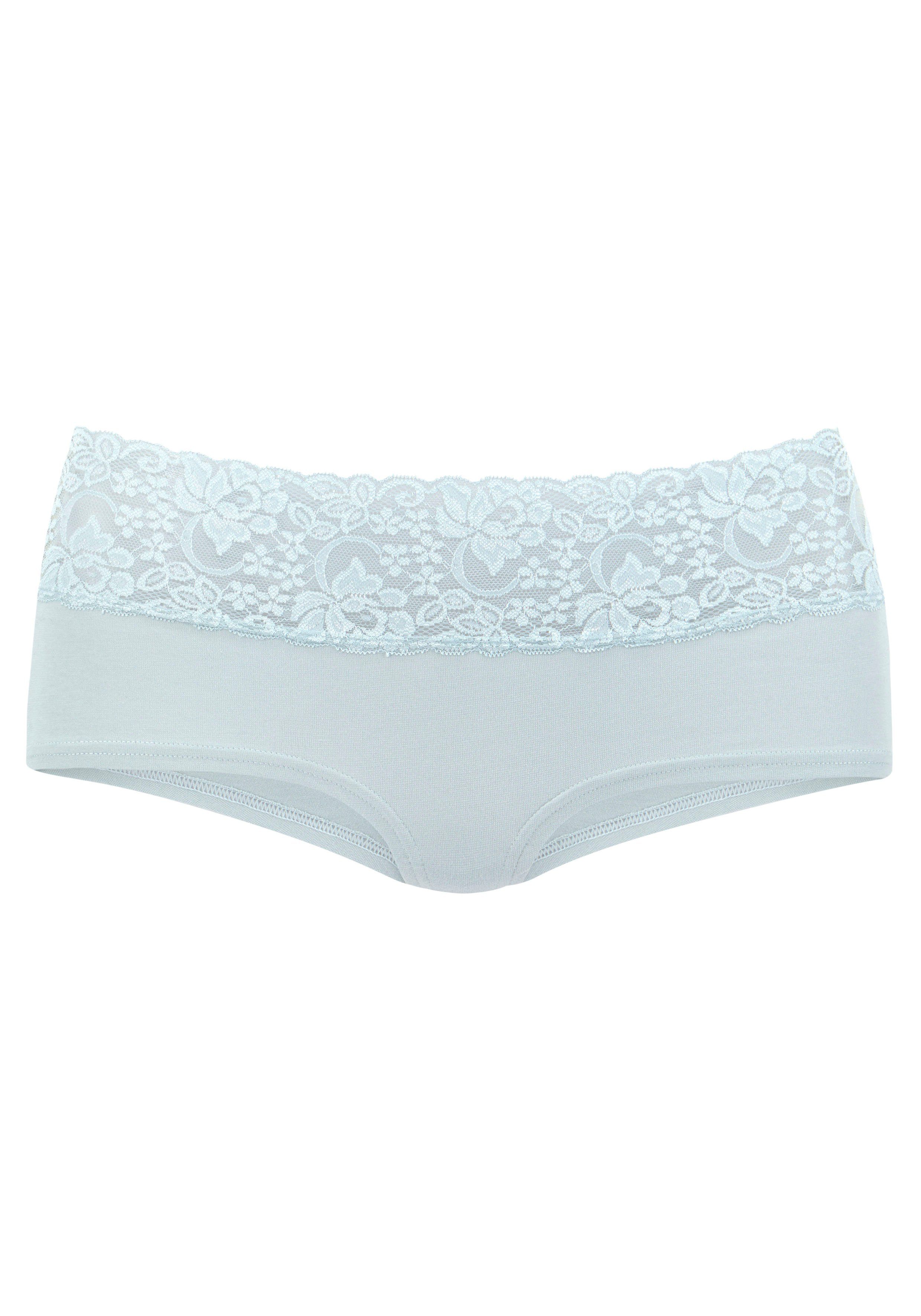 Vivance by Lascana Panty (3er-Pack) aus elastischer Baumwolle mit floraler Spitze – Bild 4 von 5