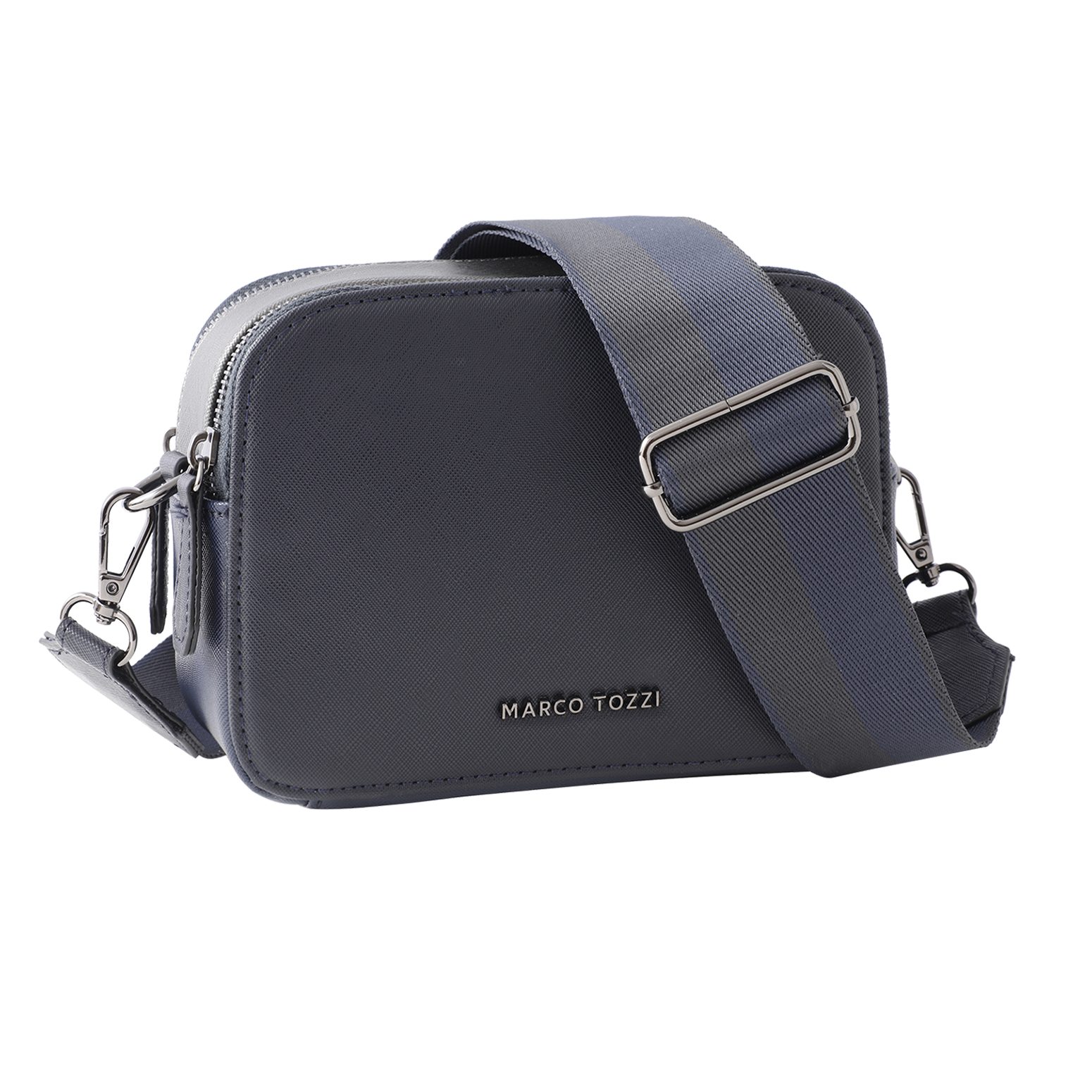 MARCO TOZZI Umhängetasche, Damen Umhängetasche, Clutch mit goldfarbenem Logo