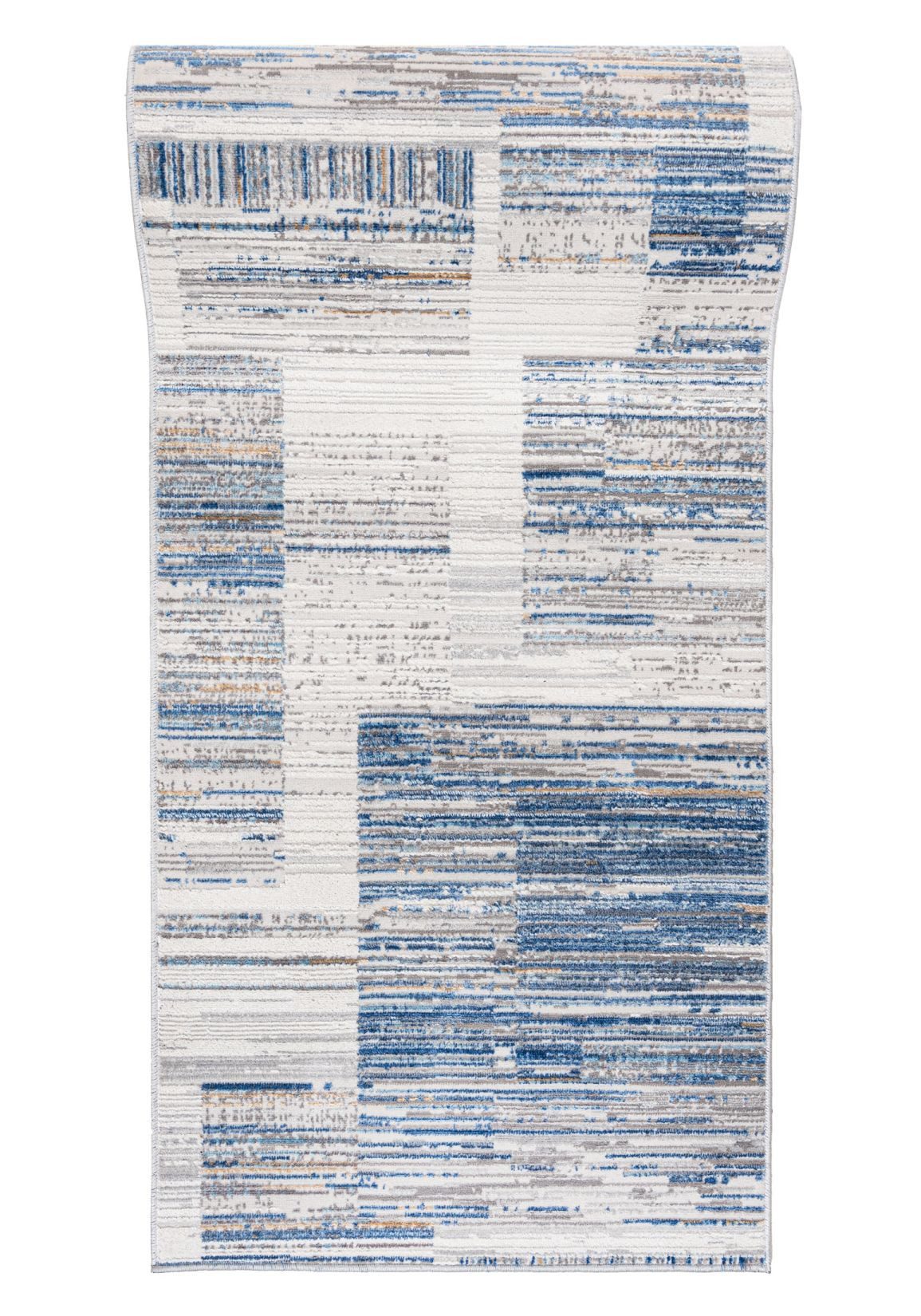 Mazovia Läufer Modern Abstrakt Anthrazit Blau Flur, Schlafzimmer, Diele, Fußbodenheizung