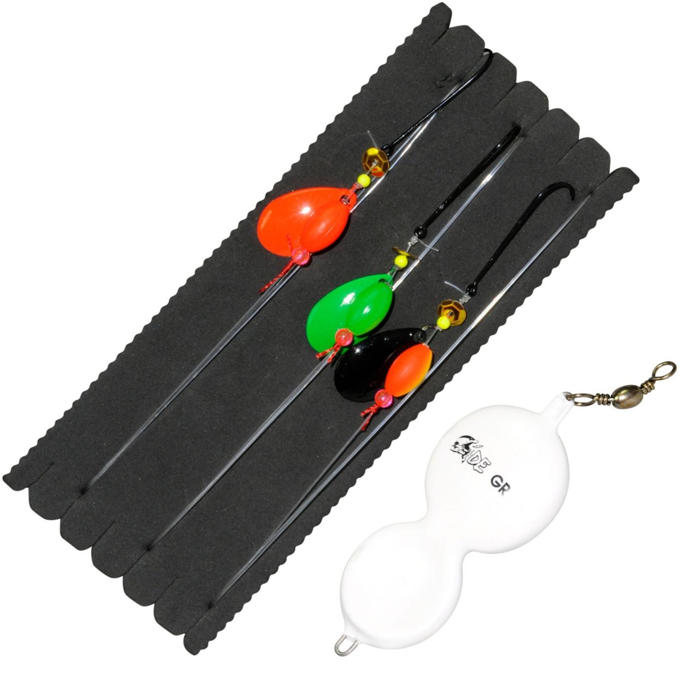 Butthaken Dieter Eisele Buttlöffel perlmuttfarben - 3 Vorfächer + Buttlöffel
