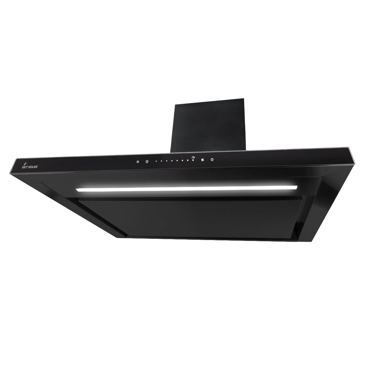KKT KOLBE Wandhaube Wandhaube Dunstabzugshaube 90cm FLAT9006S Wandhaube Dunstabzugshaube 90cm FLAT9006S, Abzugshaube / Edelstahl / Schwarz / Glas / WIFI / 9 Stufen / LED