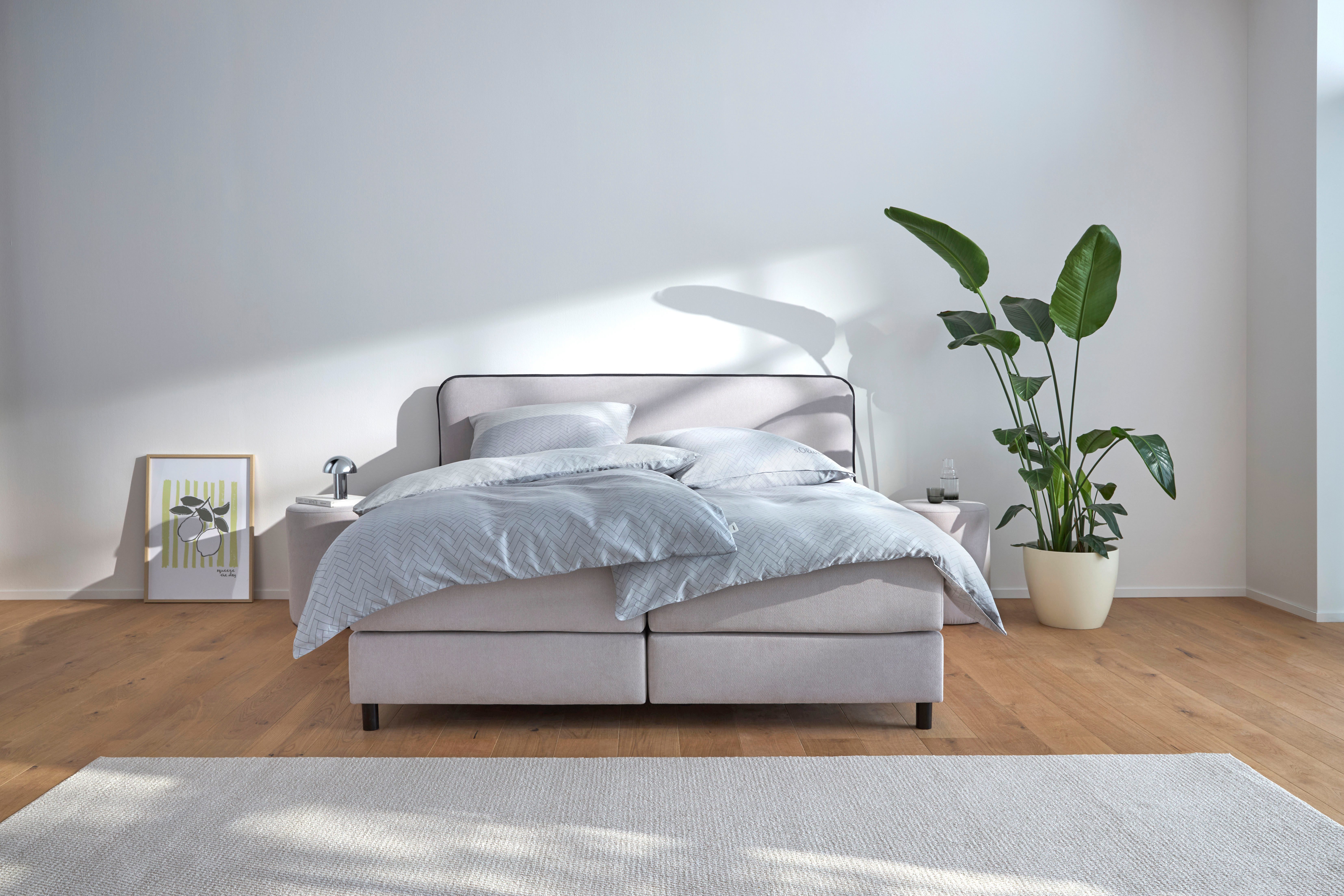 s.Oliver Boxspringbett Kuhmo in verschiedenen Größen inkl. Topper, wahlweise mit Bonnell- oder TTFK-Matratze in H2, H3 o. H4 erhältlich