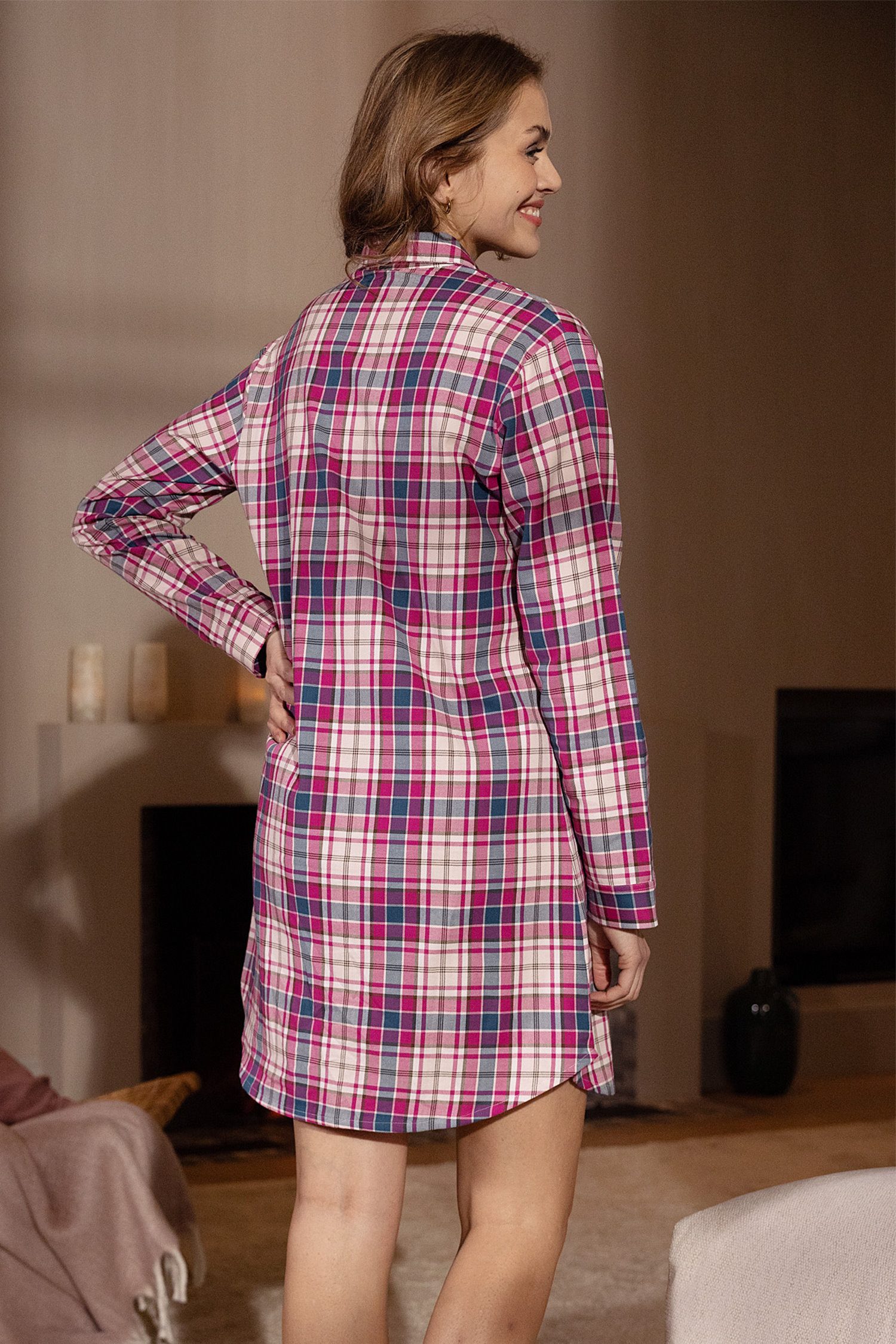 Nina Von C. Nachthemd Damen Schlafshirt geknöpft (1-tlg) Baumwolle