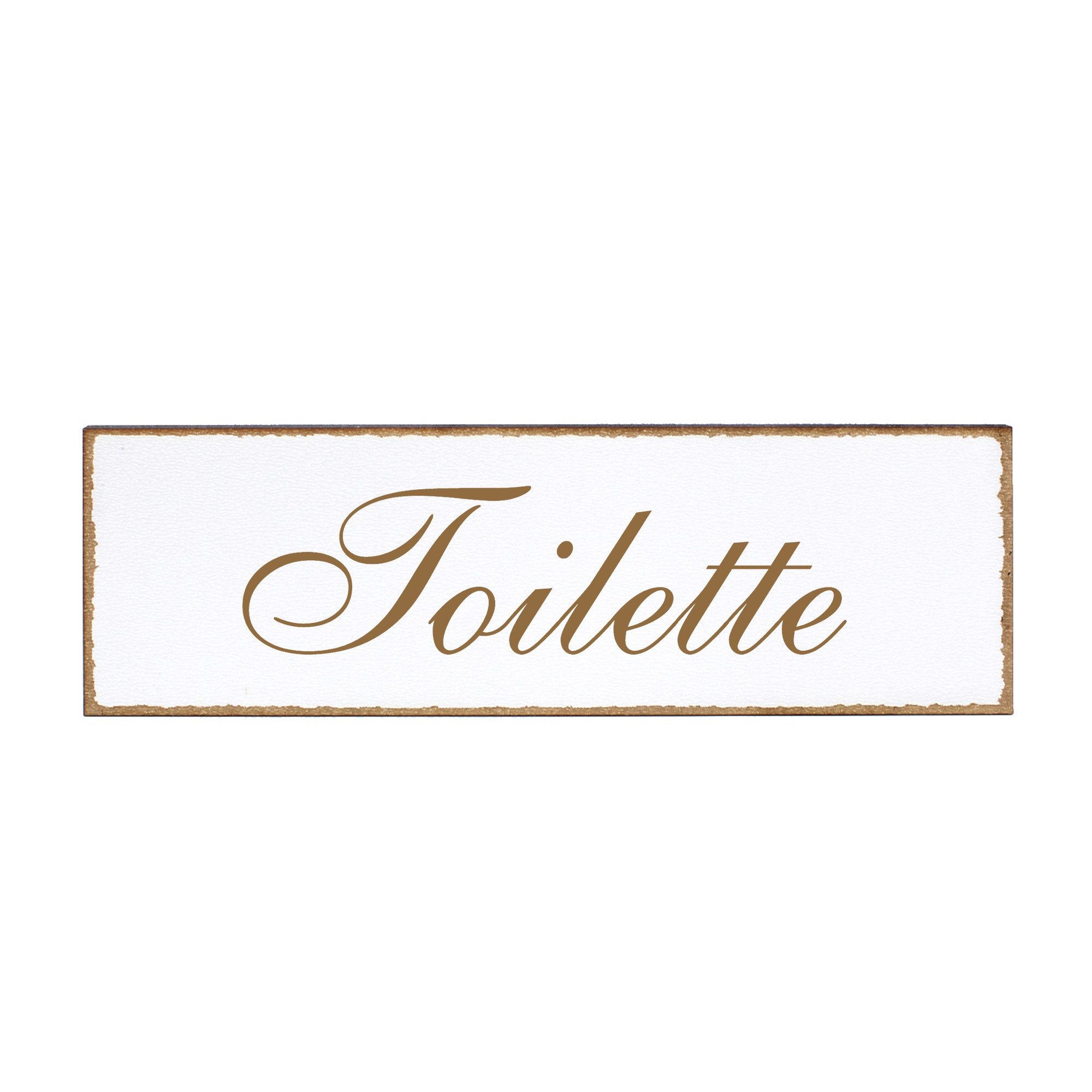 Dekolando Hinweisschild Türschild - Toilette - Schild 150 x 50 mm - Schilder Türschilder