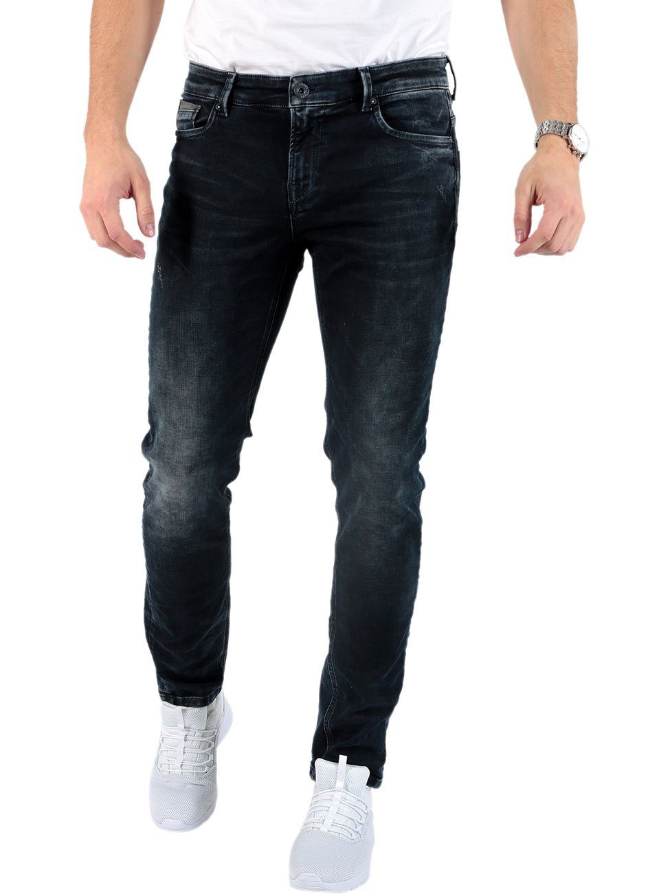 Miracle of Denim Slim-fit-Jeans Marcel Jeanshose mit Stretch Olympia Blue