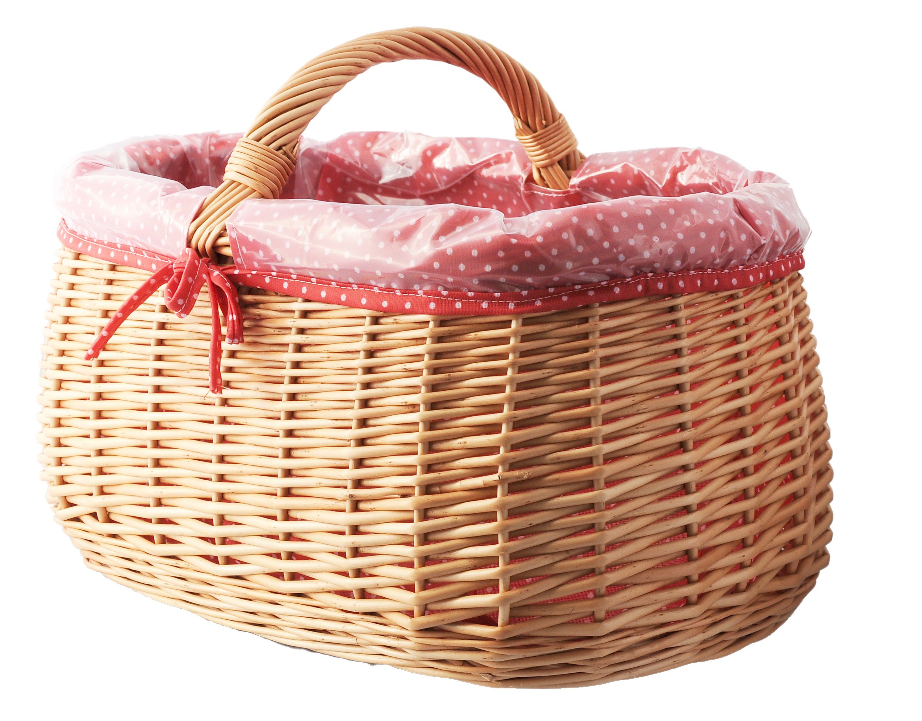 YULKA Einkaufskorb Weidenkorb BAGI ROT Autokorb mit Henkel, 48 l, abnehmbar günstig online kaufen