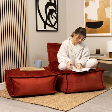 icon Sitzsack Sitzpouf aus Plüschsamt „Vita“