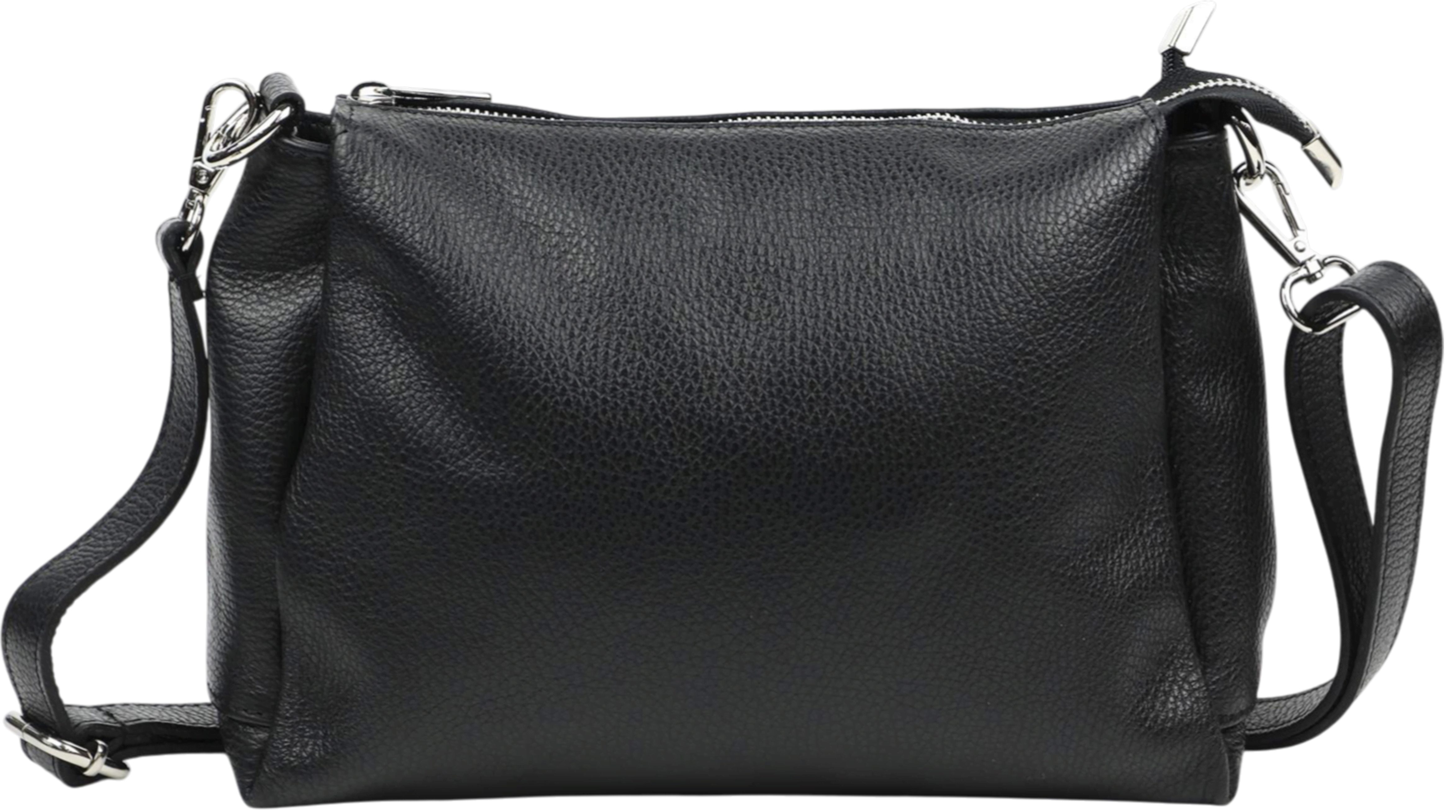 SEVA Schultertasche Crossbody Tasche Damen, Umhängetasche Frauen mit 3 Fächern (Echtleder, Hergestellt in Italien, Vielen Farben), Alltagstasche Damen groß, Kosmetiktasche Frauen