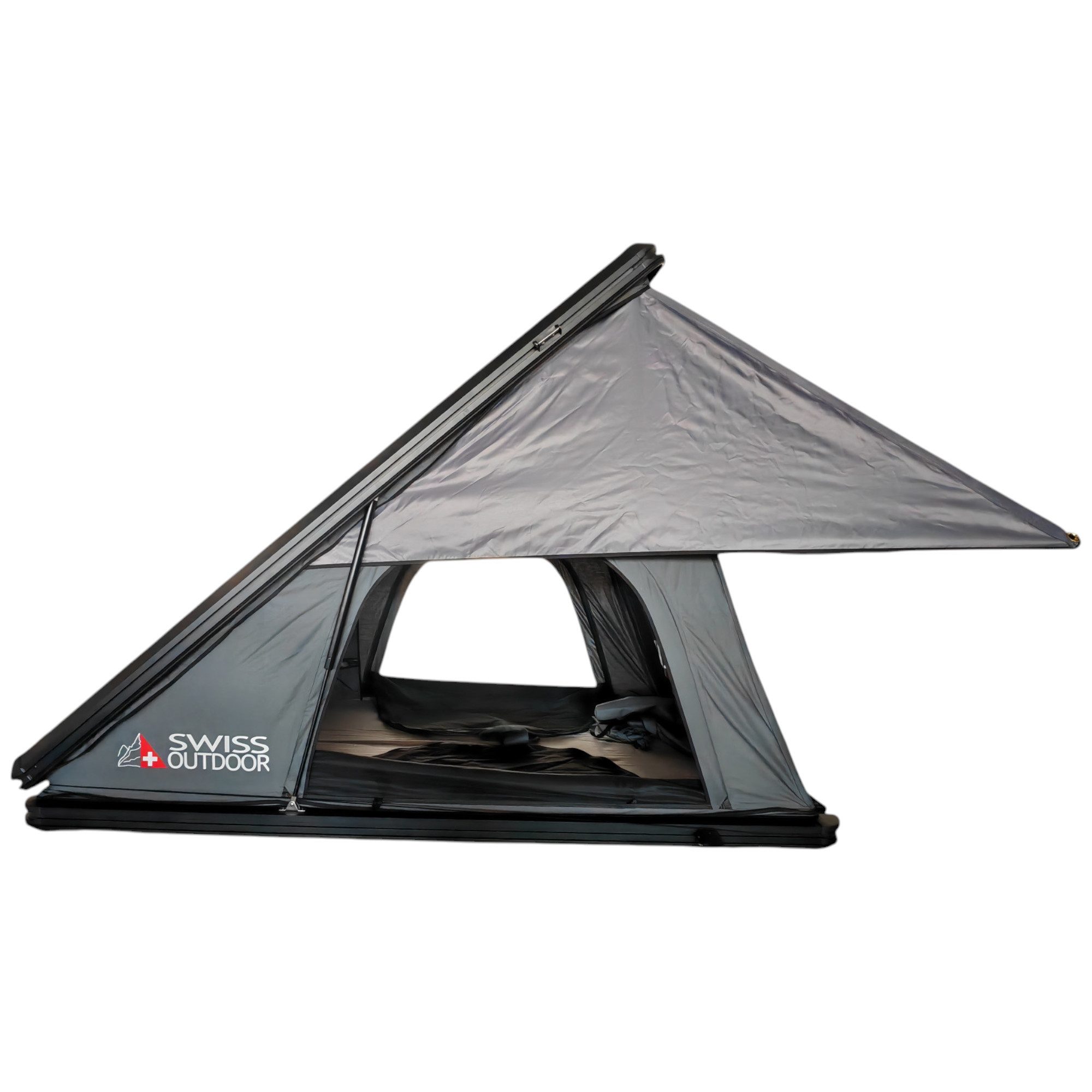Swiss Outdoor Dachzelt ROOFI-1B, Personen: 2 (Set), Teleskopleiter, praktische Taschen zur Aufbewahrung von Zubehör