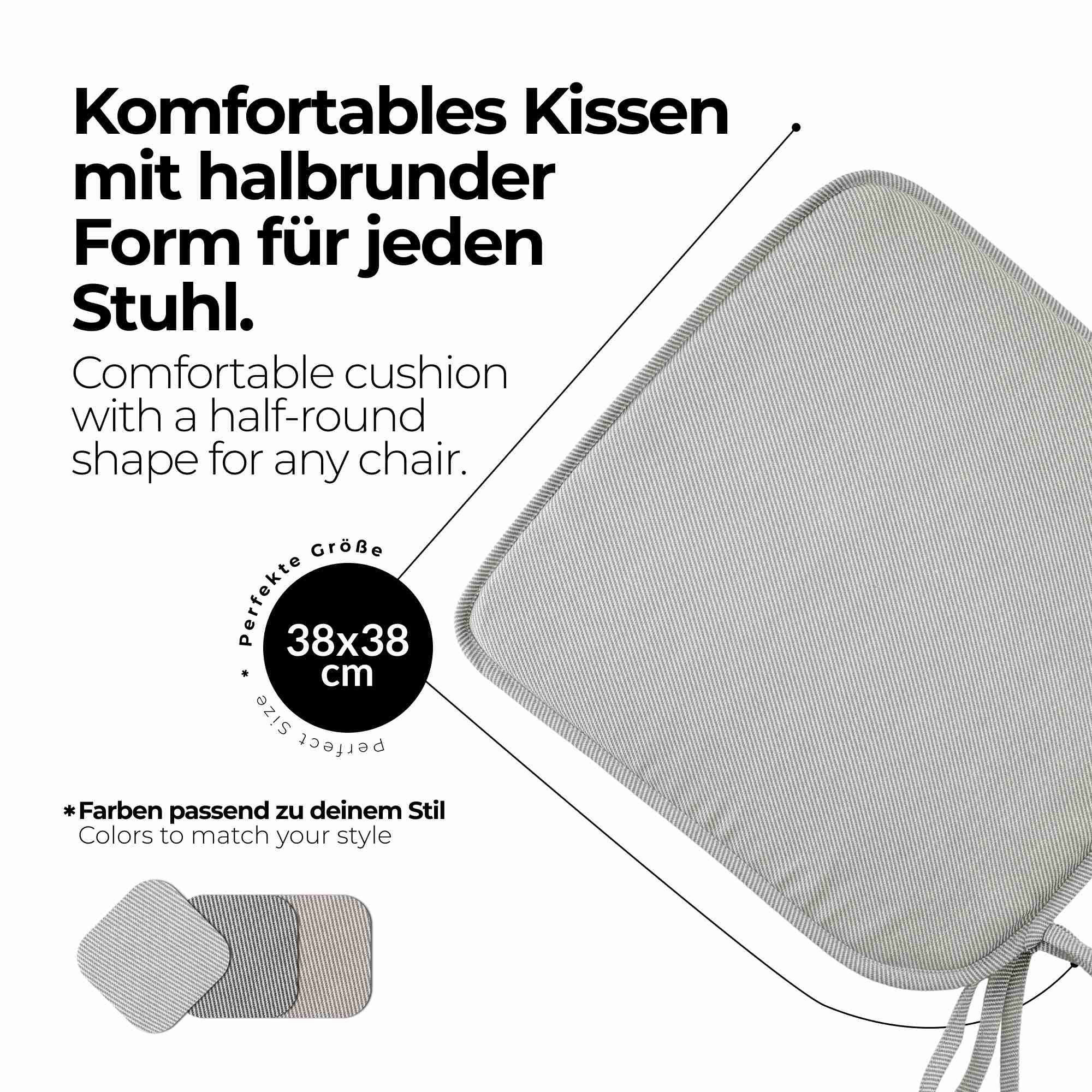 etérea Himmlische Qualität Sitzkissen etérea Streifen Sitzkissen Stuhlkissen Indoor &