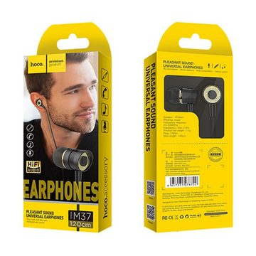HOCO M37 Pleasant 3,5mm Klinke Smartphone-Headset (Köpfhörer Klinke 3.5 mm Headset mit Mikrofon In Ear Beats)