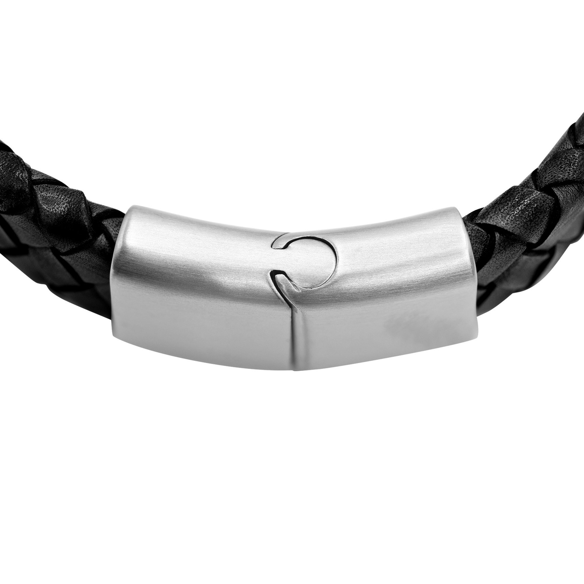 Keno Heideman Männerarmband, Armband Echtlederarmband, Lederarmband (Armband, inkl. Geschenkverpackung), schwarz Männerlederarmband