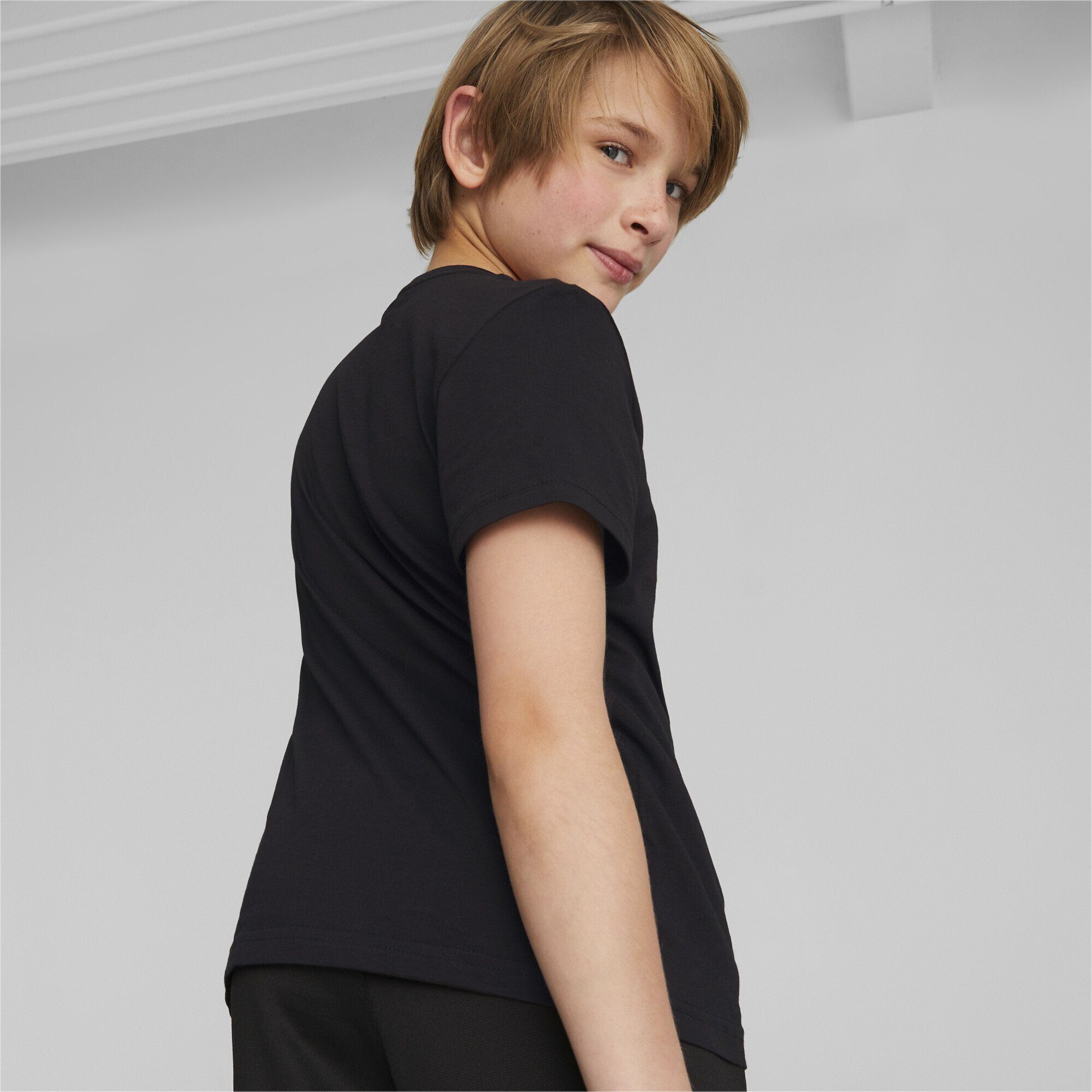 PUMA T-Shirt Essentials Jungen Logo Black T-Shirt mit