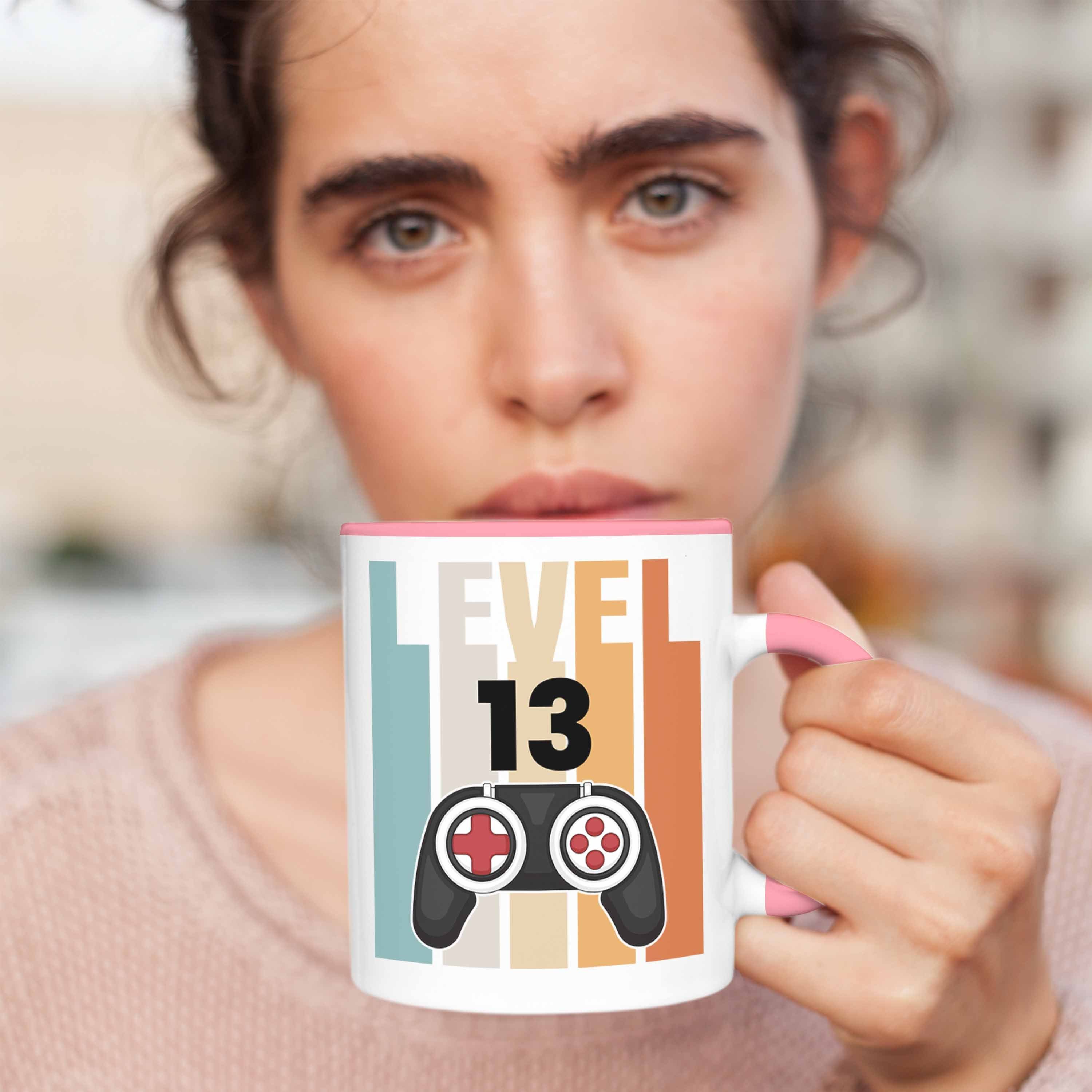 Trendation Tasse Trendation Rosa Geschenkidee Gamer Geburtstag zum 13. - Tasse Jungs Jungen