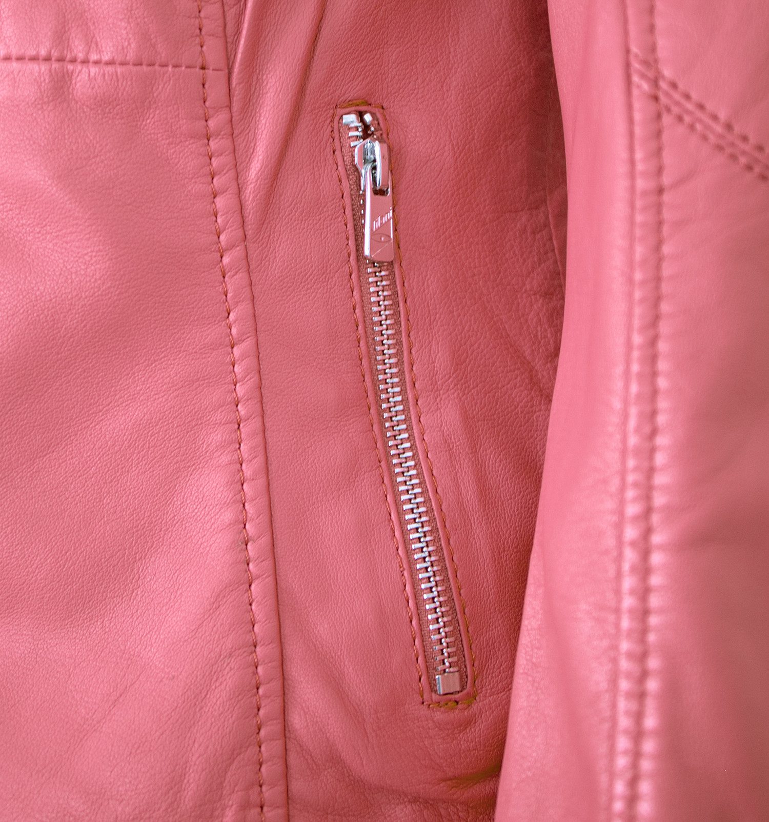 Jilani Lederjacke Aspyn-1 Jilani - Damen Lederjacke Lammnappa Kapuze coral