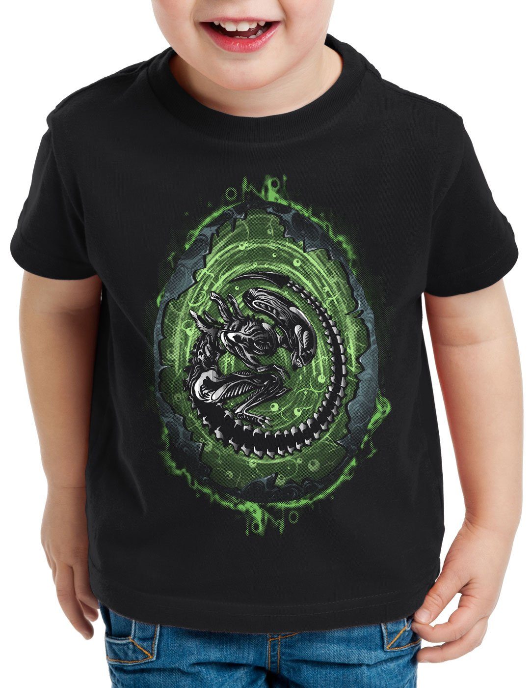 style3 Print-Shirt Kinder T-Shirt Alien Brut xenomorph