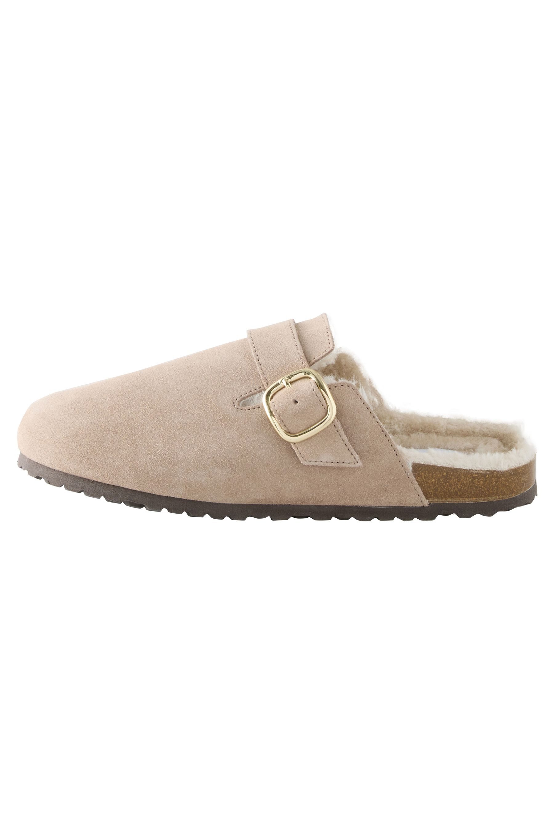 Next Forever Comfort® Leder-Clogs mit Kunstfellfutter Mules (1-tlg)
