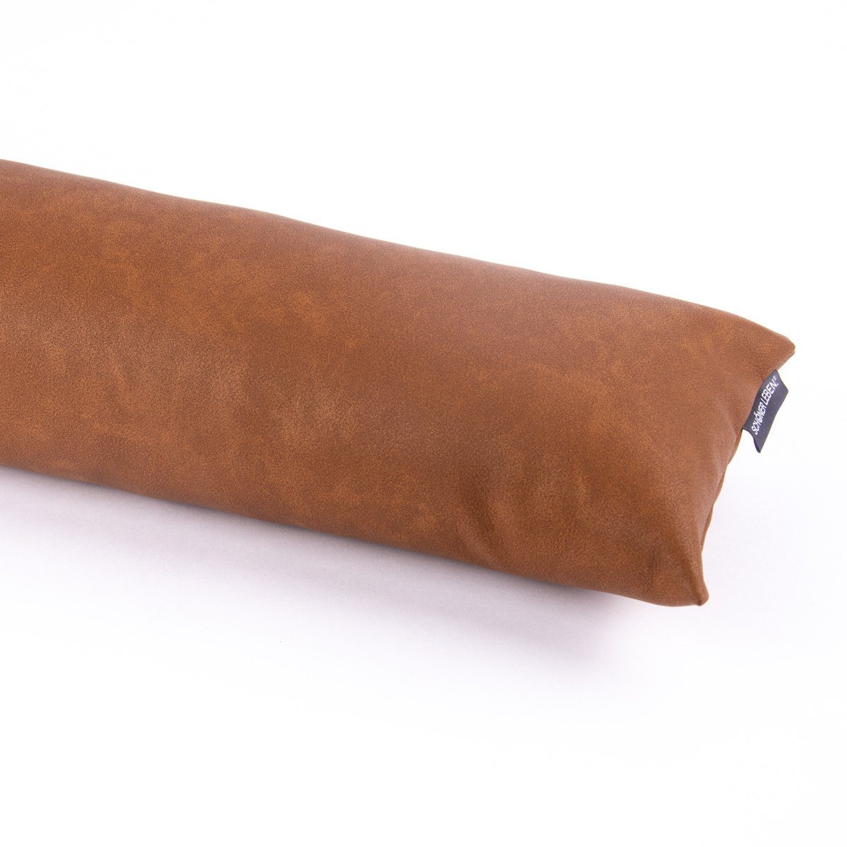 SCHÖNER LEBEN. Zugluftstopper Zugluftstopper Fenster Kunstleder in toller Uni-Camel-Optik, handmade