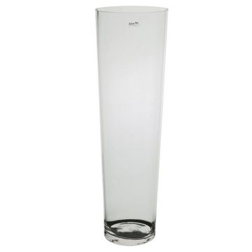GlasArt Dekovase Glasvase Dekovase groß, konisch, Auswahl zwei Größen 40cm & 60cm hoch (1 St), aus Glas, geschliffener Rand