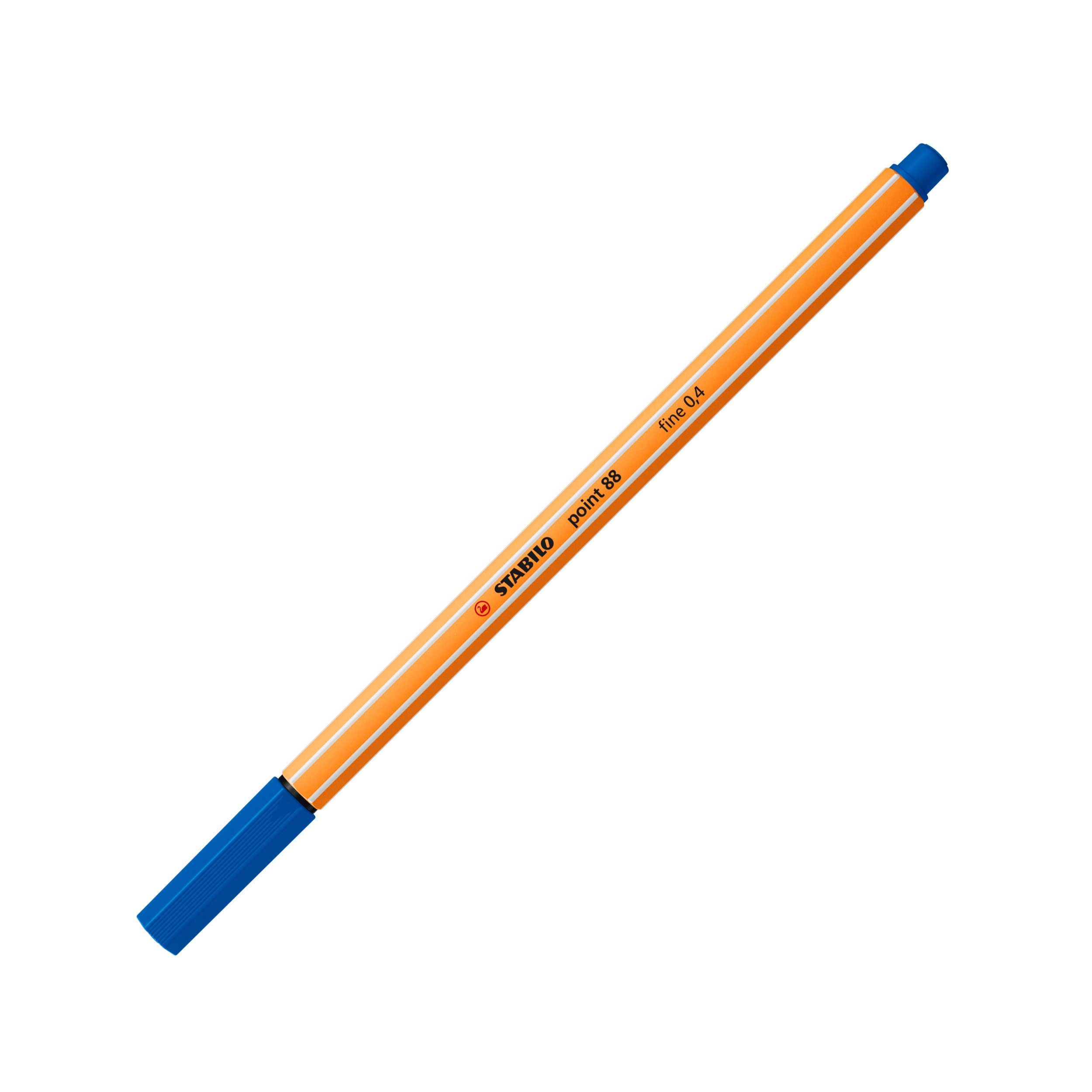 STABILO Fineliner STABILO point 88 Fineliner - 0,4 mm - 10er Set - blau