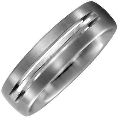Schmuck Krone Fingerring Partner-Ring Fingerring aus Titan mattiert Titanring Fingerschmuck 6,5mm breit