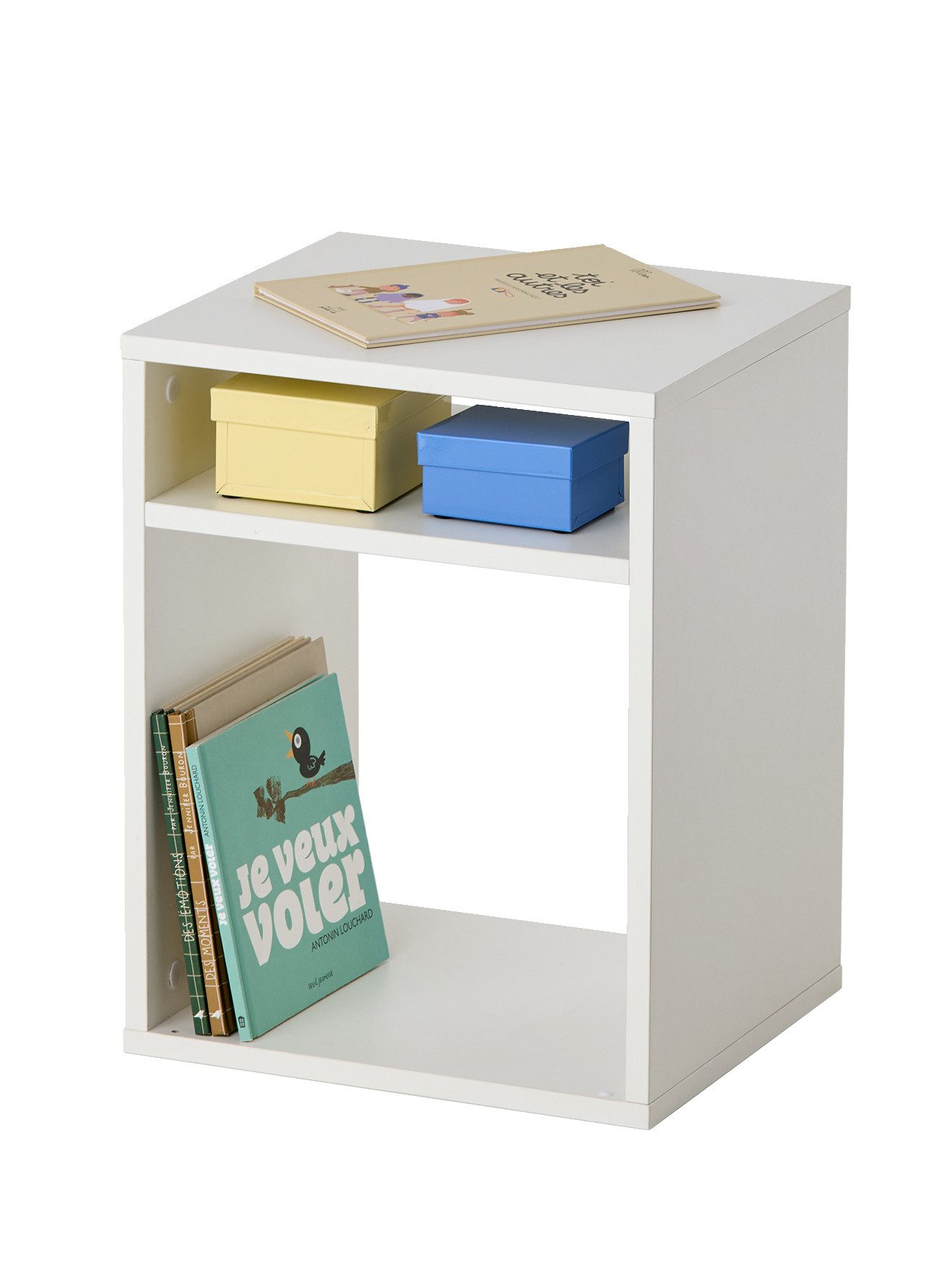 vertbaudet Nachttisch Kinderzimmer CASE, MDF, Melaminbeschichtung, 34,2 x 30 x 44 cm (B x T x H), 2 Faecher