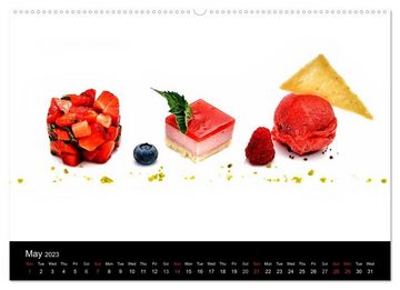 CALVENDO Wandkalender Delicious - Gourmet Food Calendar 2023 / UK-Version (Premium-Calendar 2023 DIN A2 Landscape)