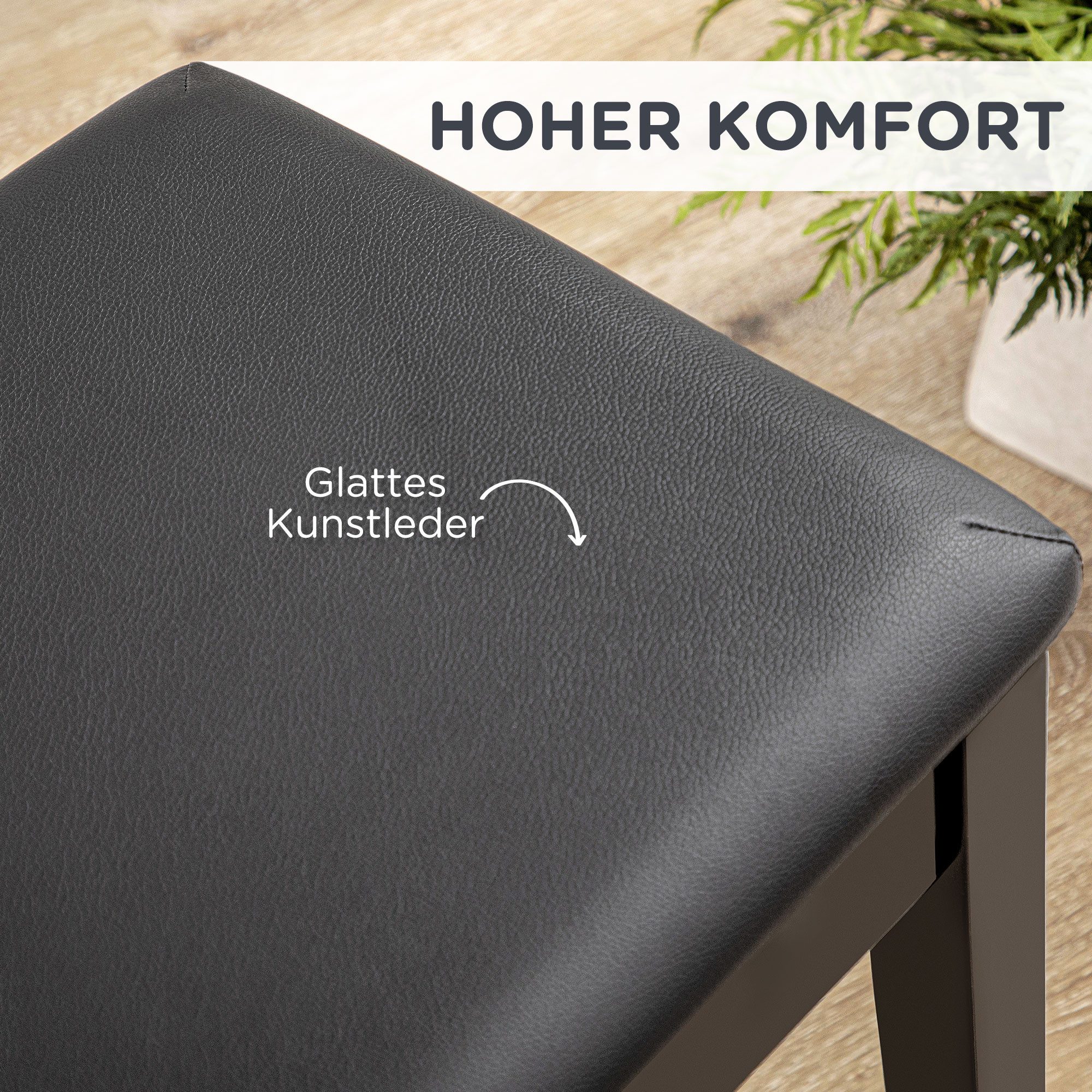 REDOM Polsterbank Klavierbank 75x35x49 cm, Schwarz, Lederkissen, höhenverstellbar (Packung, 1-St., Pianobank für Musiker, Noten & Zubehör, mit Stauraum), Stabile Sitzbank für Keyboard, Klavier & E-Piano