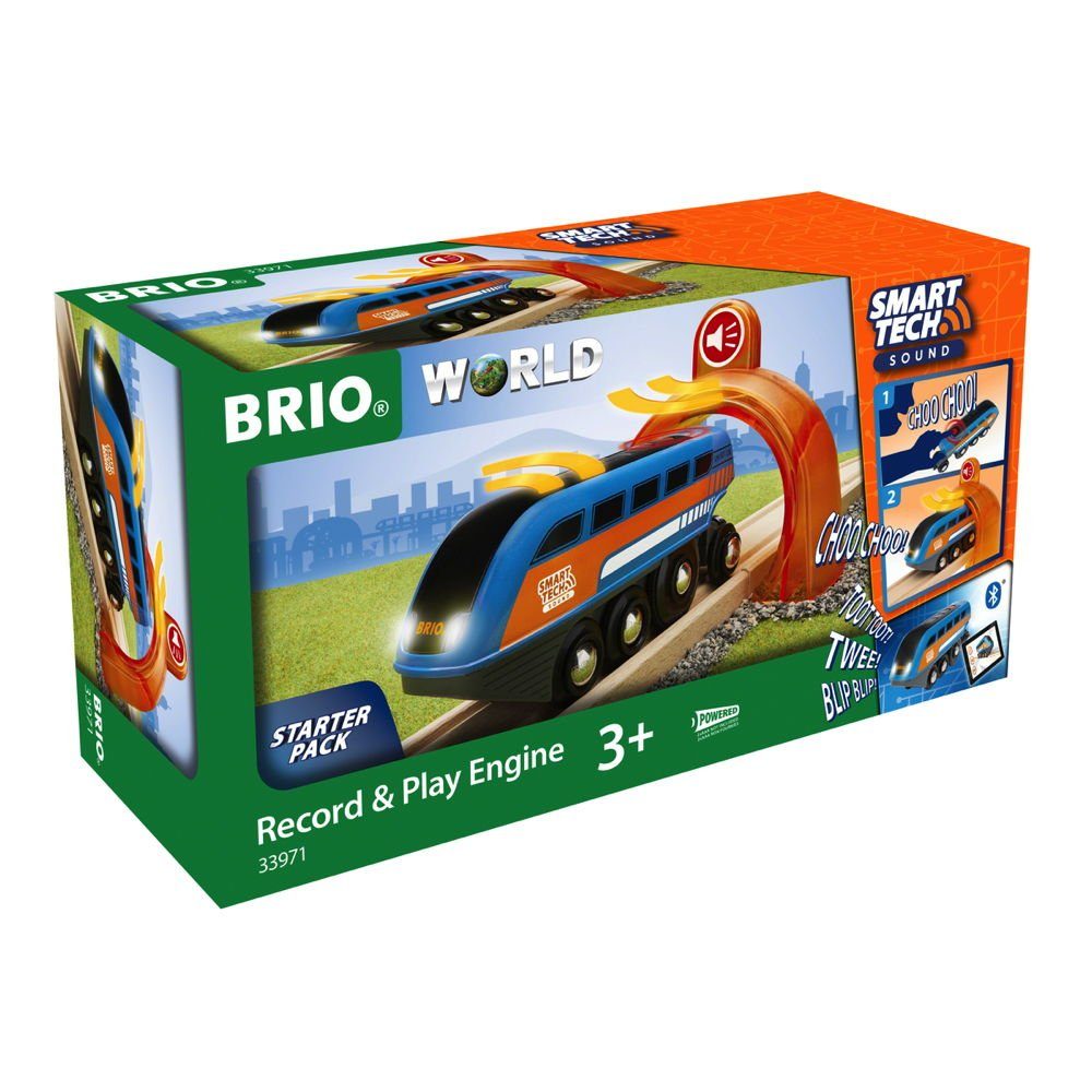 BRIO® Spielzeugeisenbahn-Lokomotive World Lok Smart Tech Sound Lok mit Aufnahmefunktion 2 Teile 33971