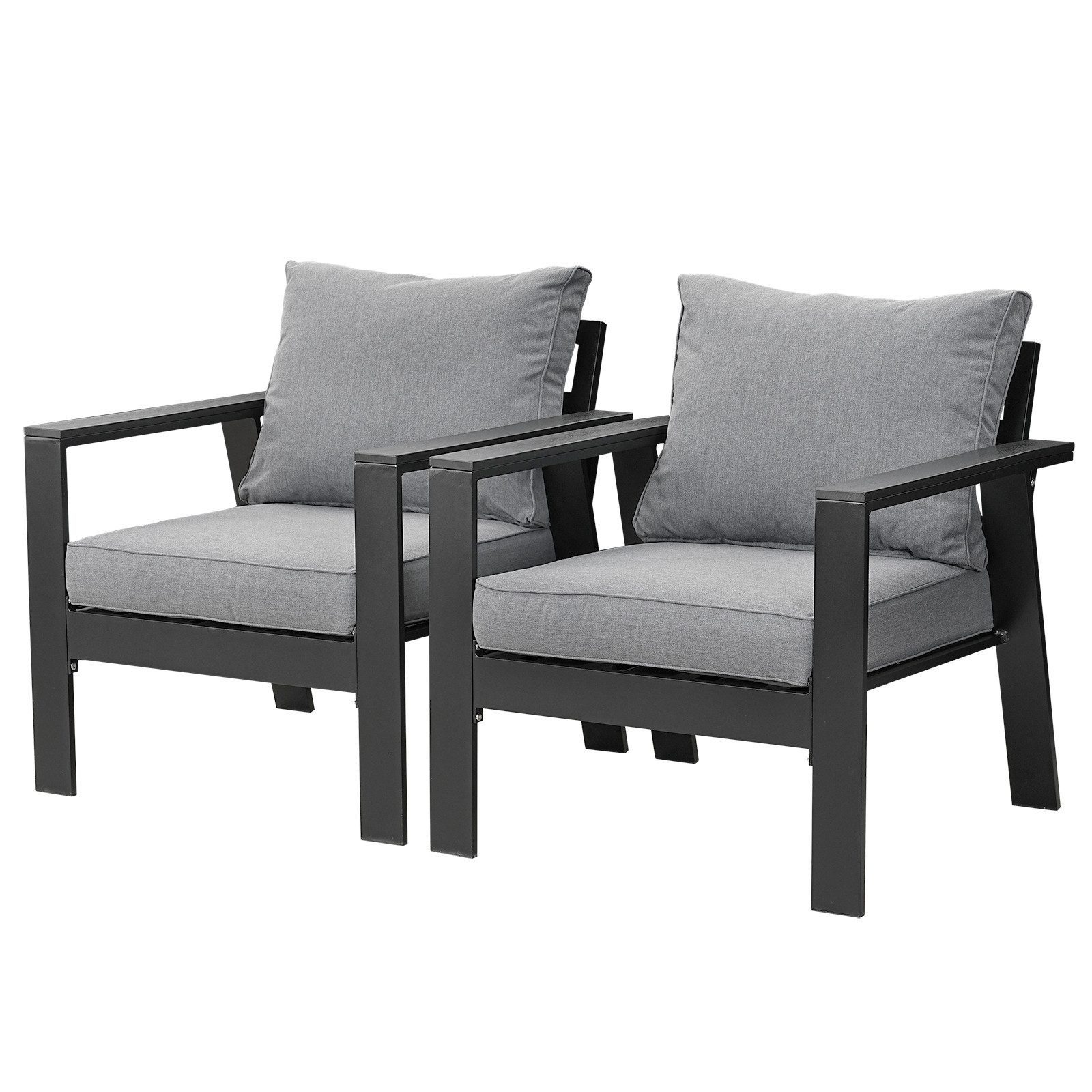 MeXo Gartensessel Gartenstühle 2er Set Aluminium günstig online kaufen