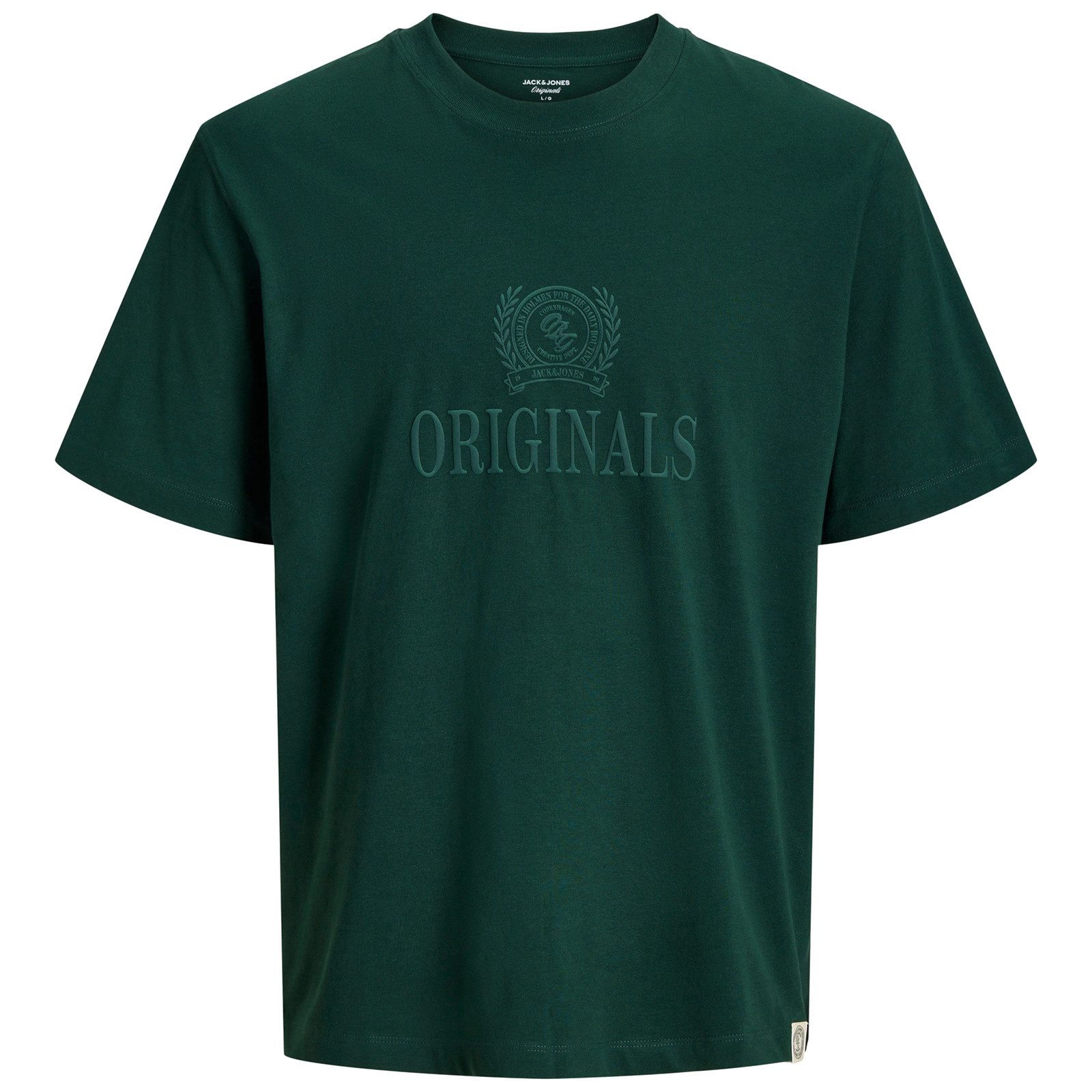Jack & Jones Rundhalsshirt Jack&Jones XXL T-Shirt JORFREDERIKSBERG grün Print