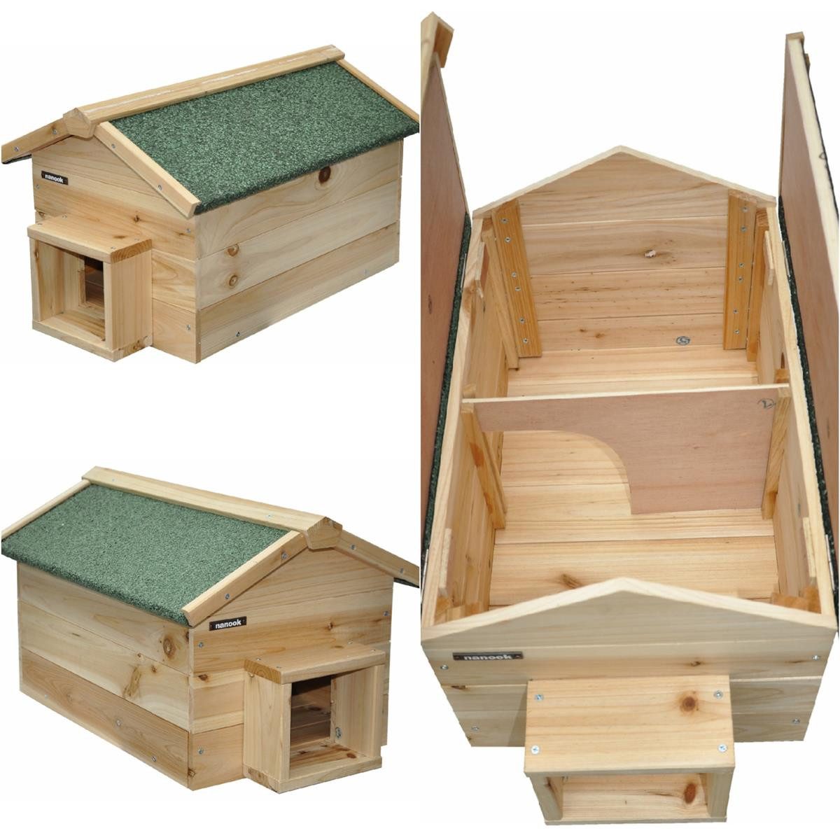nanook Kleintierkäfig Igelhaus Kleintierhaus natur 50 x 36 x 31 cm